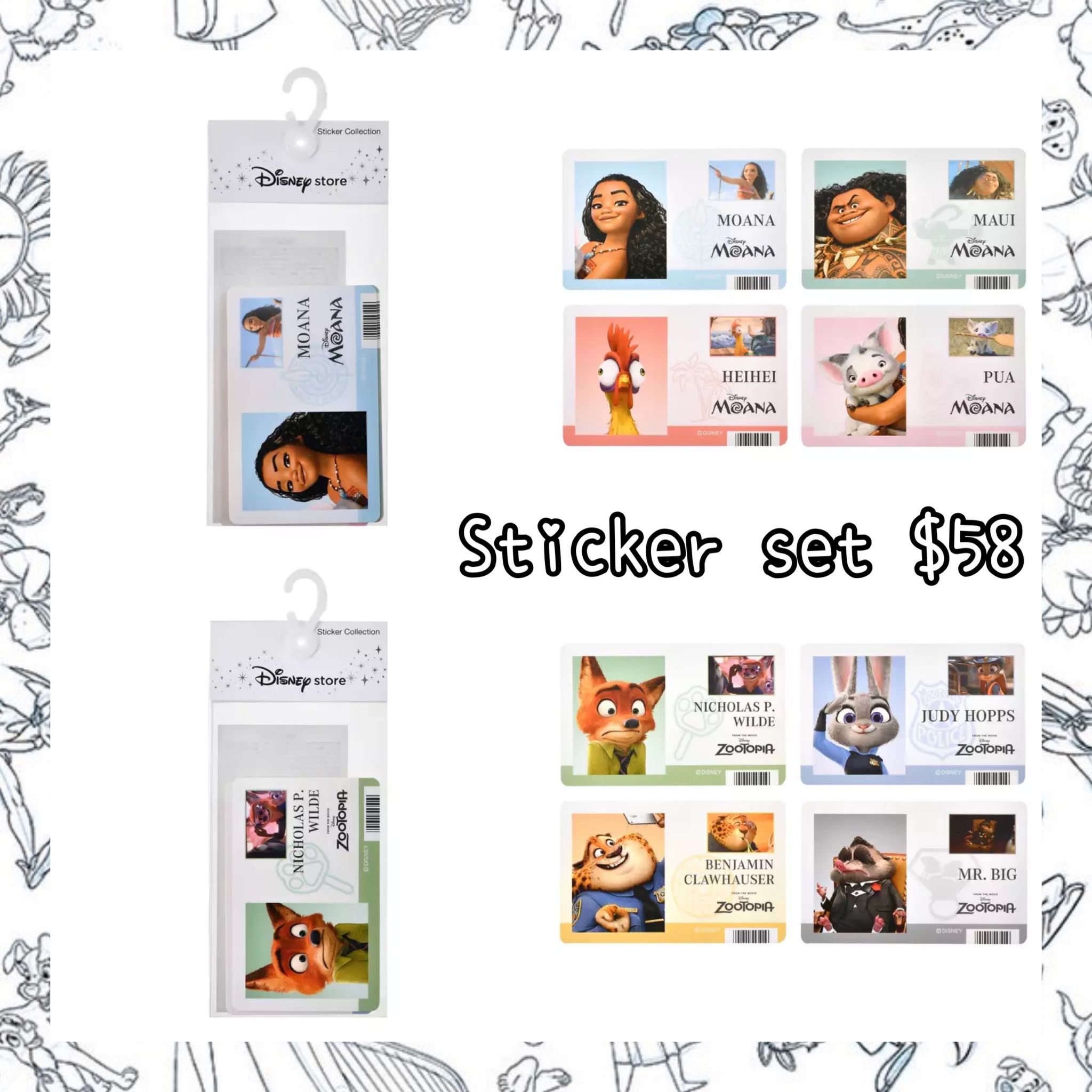 ：日本：STICKER COLLECTION STICKER SET