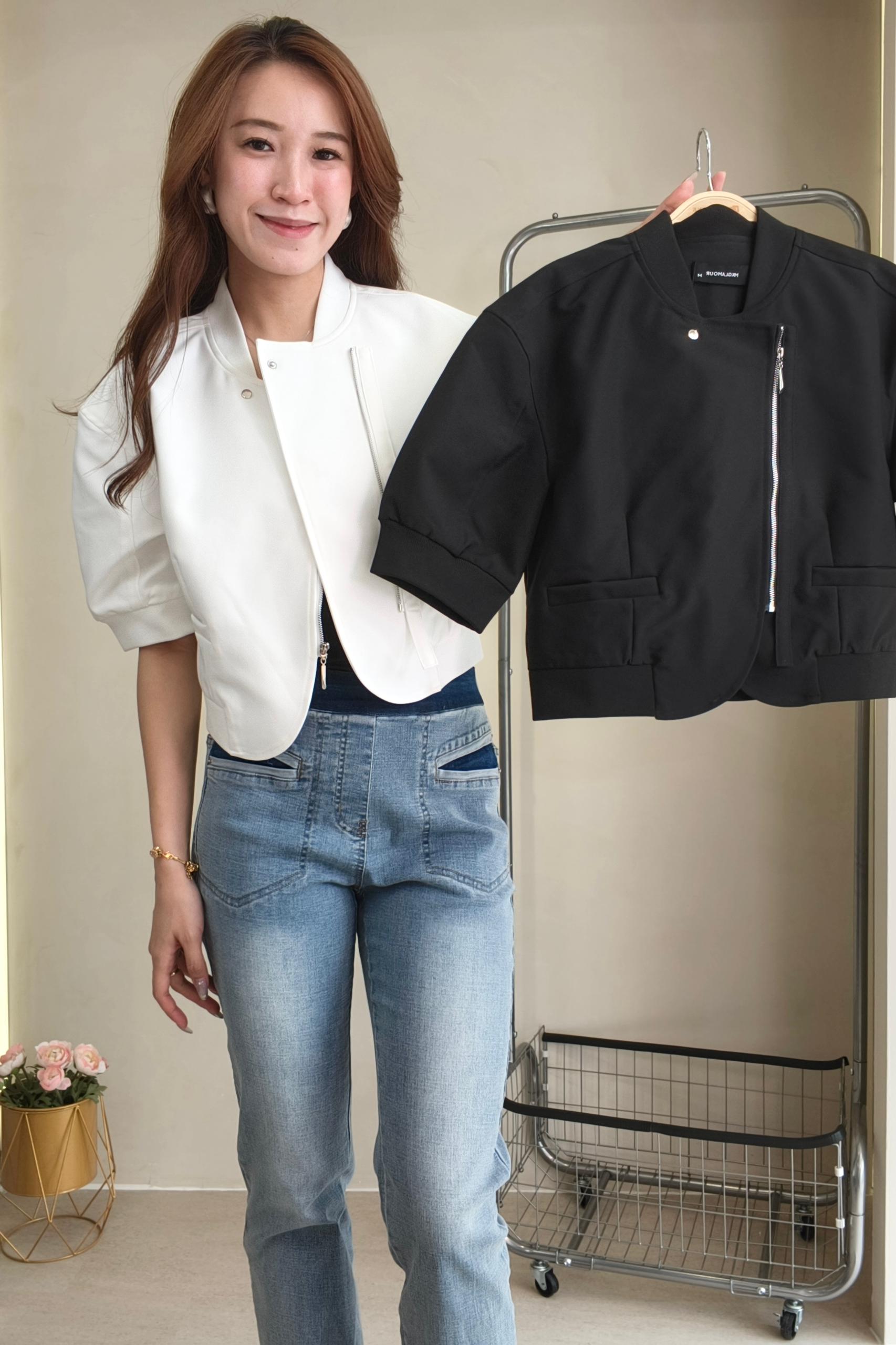 CB2576 Cropped Utility Bomber Jacket