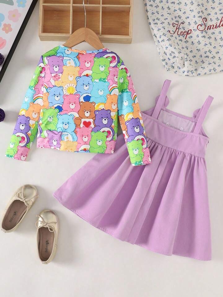 🌈可愛熊兒童🐻2件裝連身裙套裝