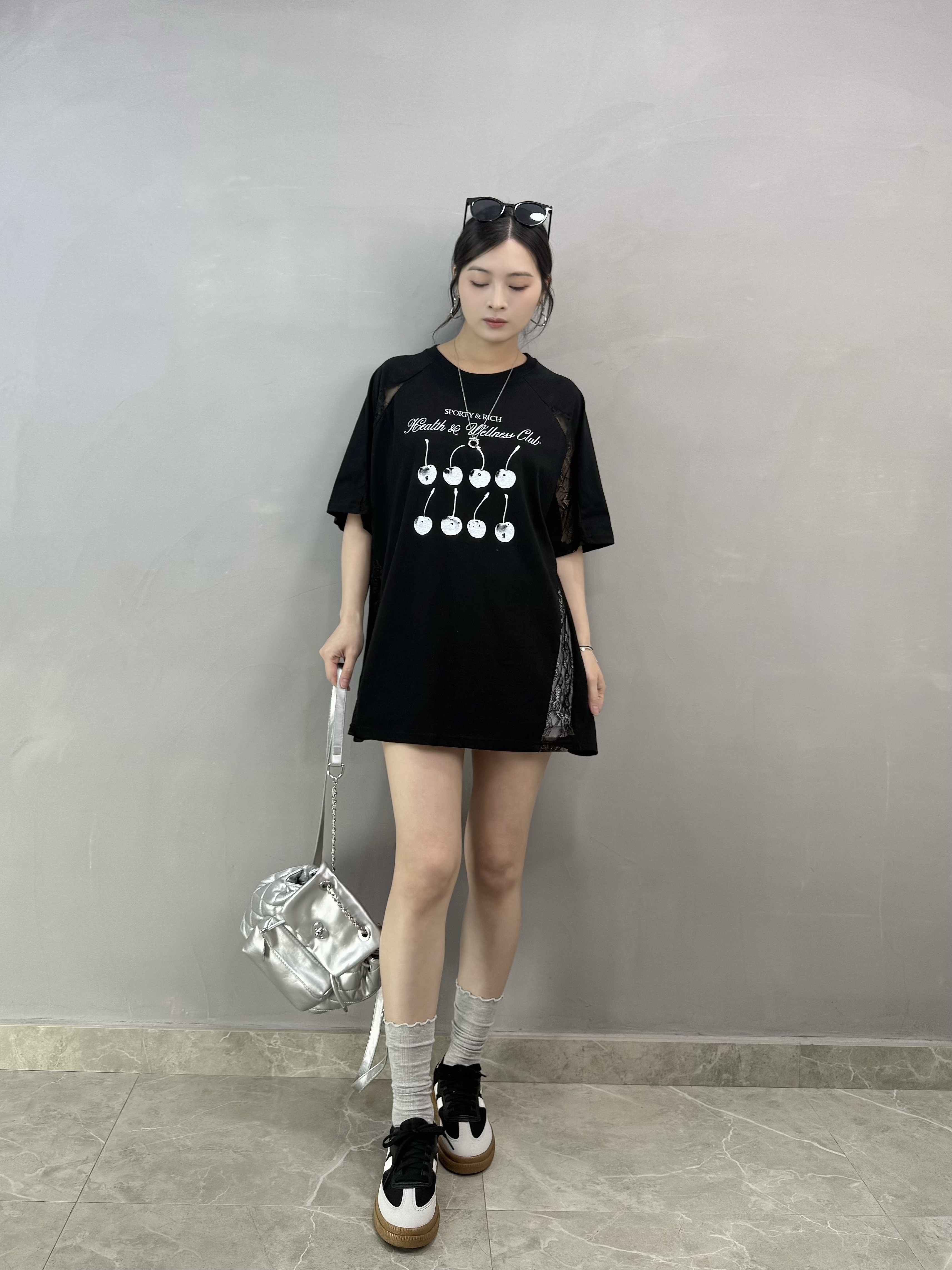 Y76 Lace 車厘子Tee