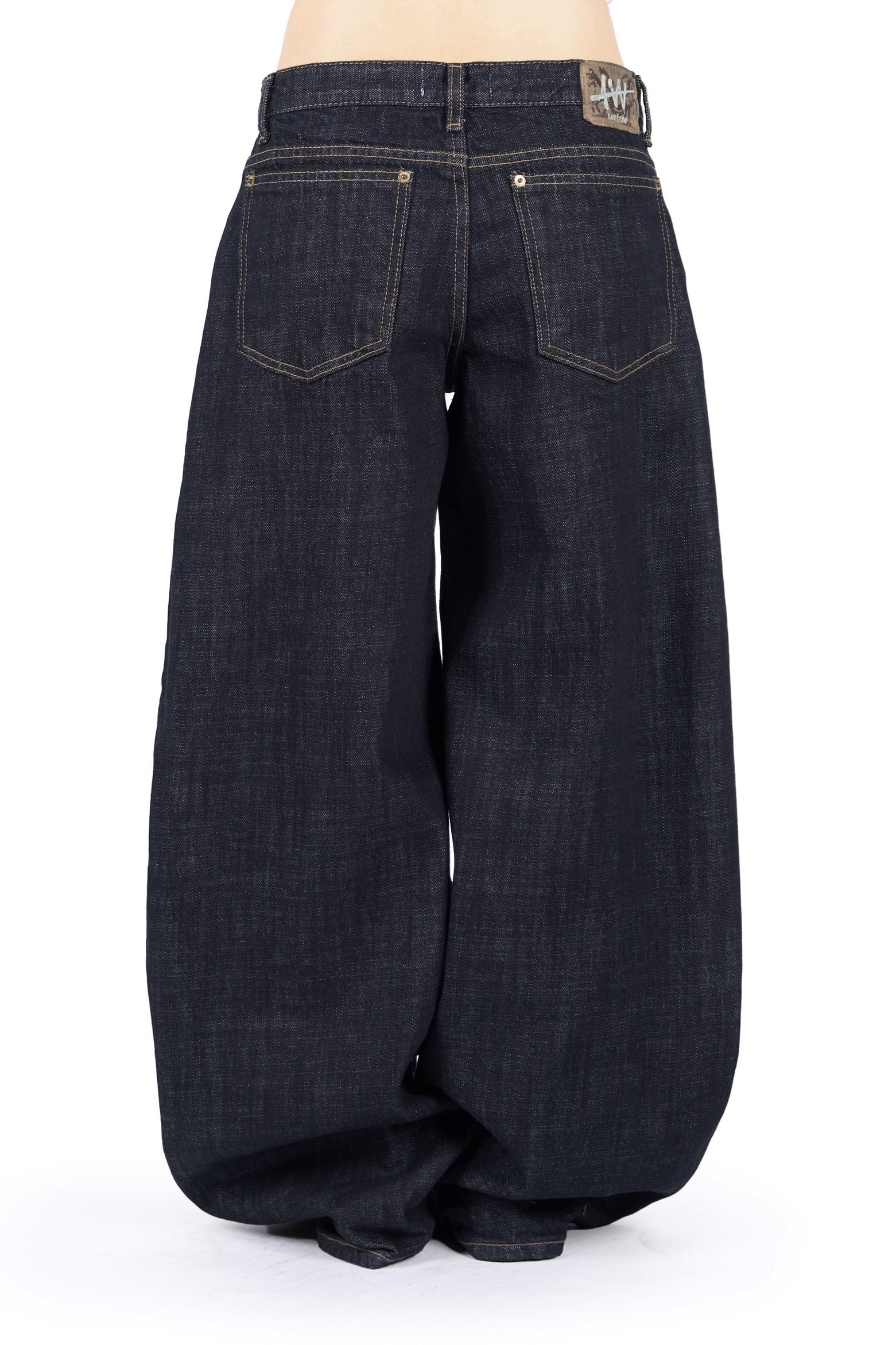 Raw Low Wide Denim Pants