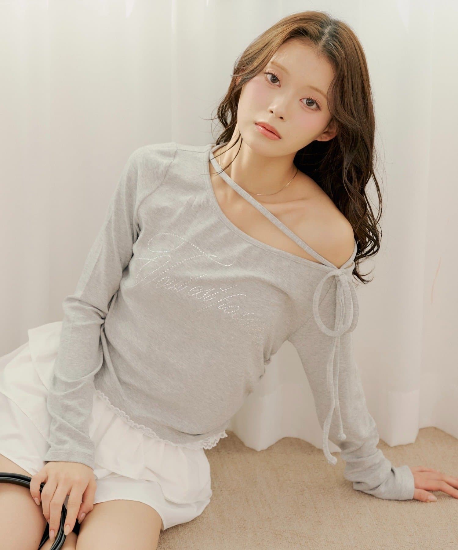 4月連線貨品 - 日本女裝水鑽Logo單肩T