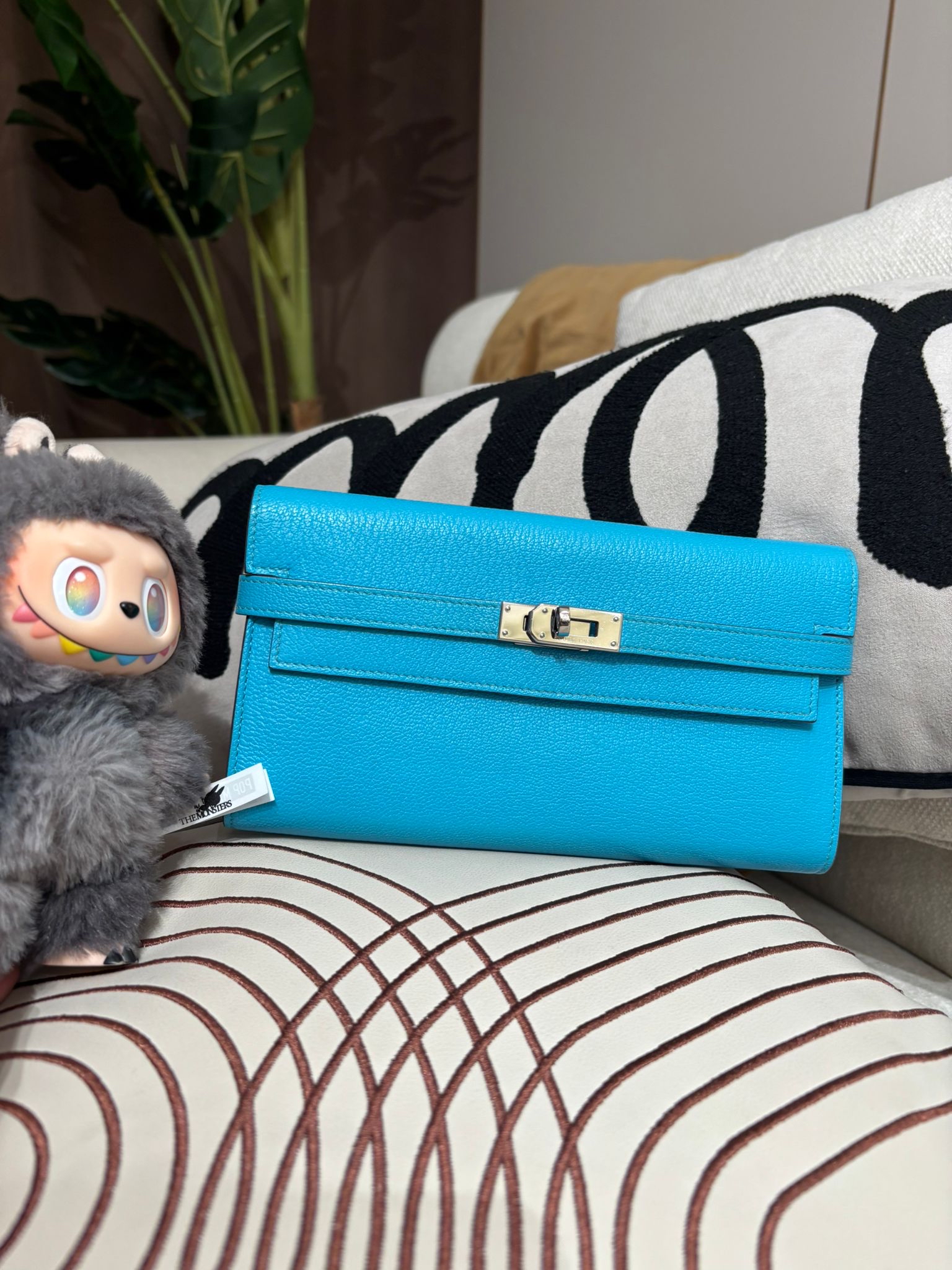 Hermes Kelly Wallet STAMP T 100%Authentic, 98%New