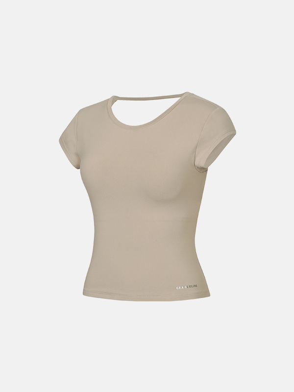 大愛扭結美背Top_ 預購_Back Twist Short Sleeve by Grandeline