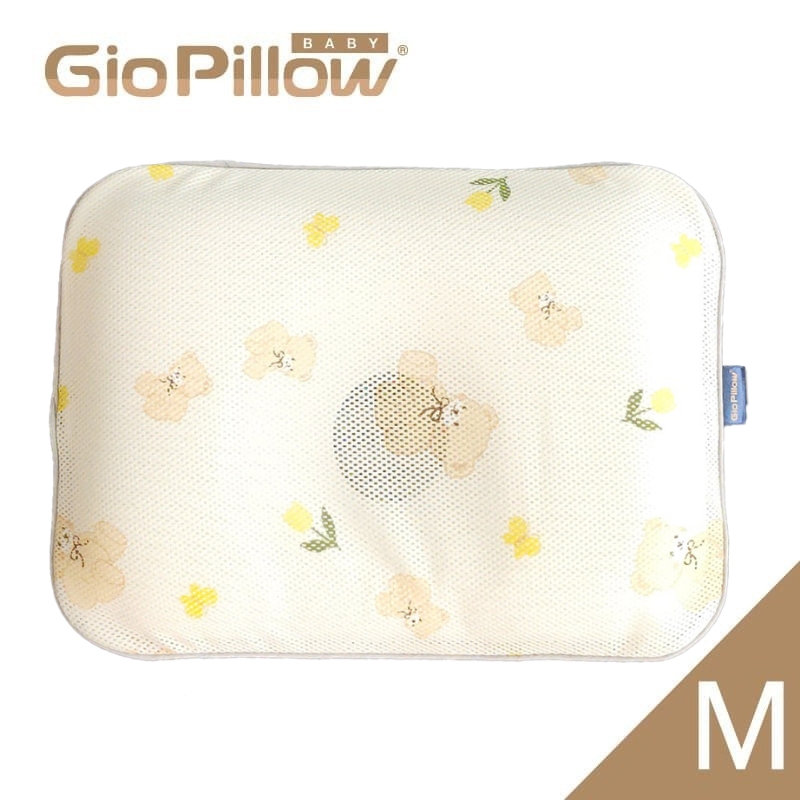 GIO 超透氣護頭型枕頭 M (黃色小熊)_GPM026