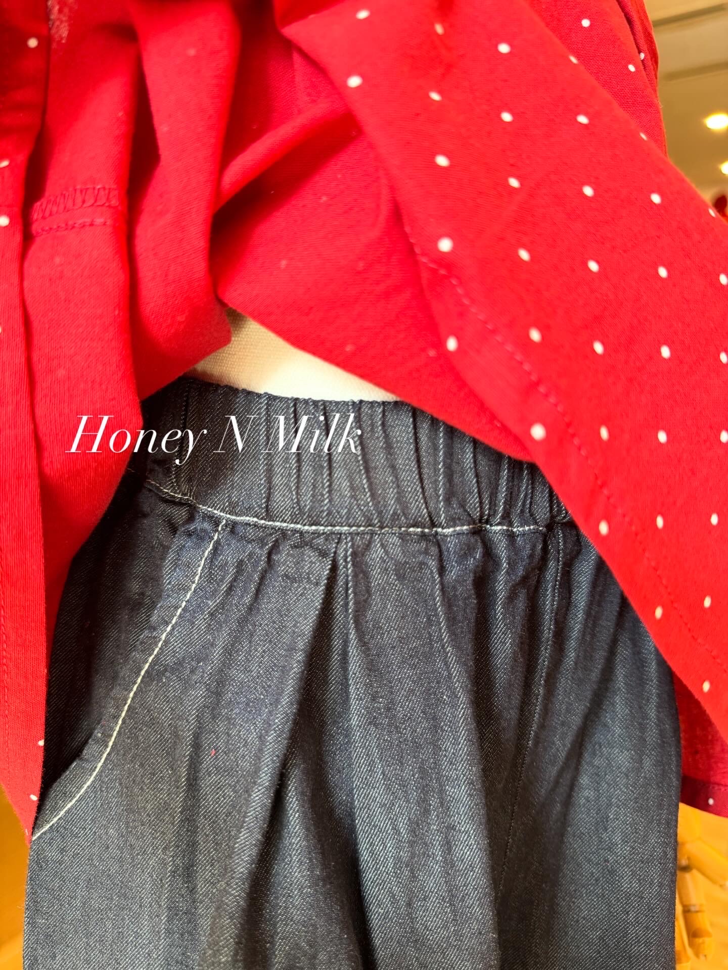 DM RedPolkaDots Blouse & Harlem Pants