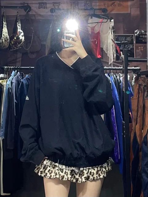 Black Vintage Sweater #0166