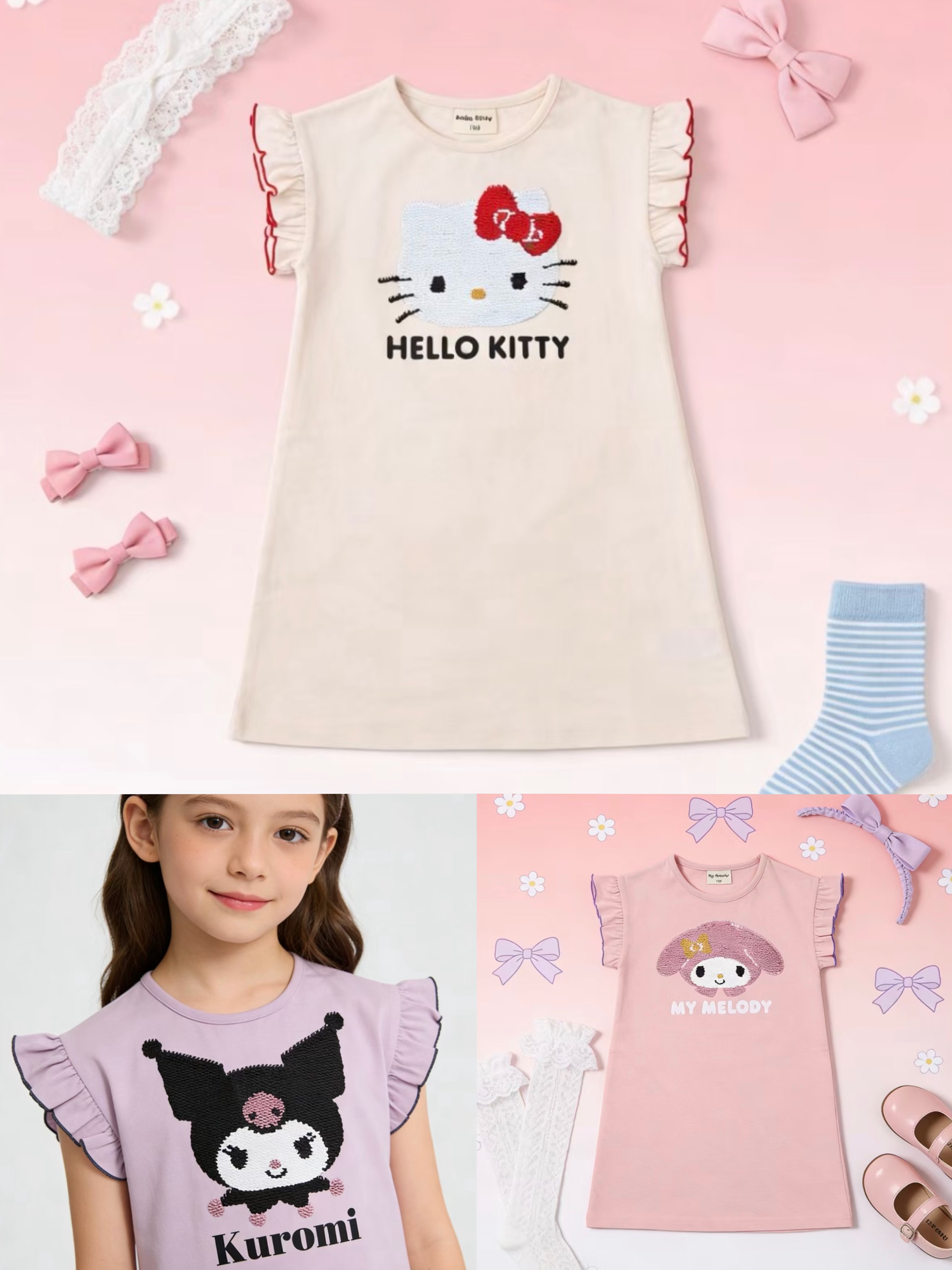 🔸預訂🔸LeLe魔法閃片Sanrio 連身裙（3款）