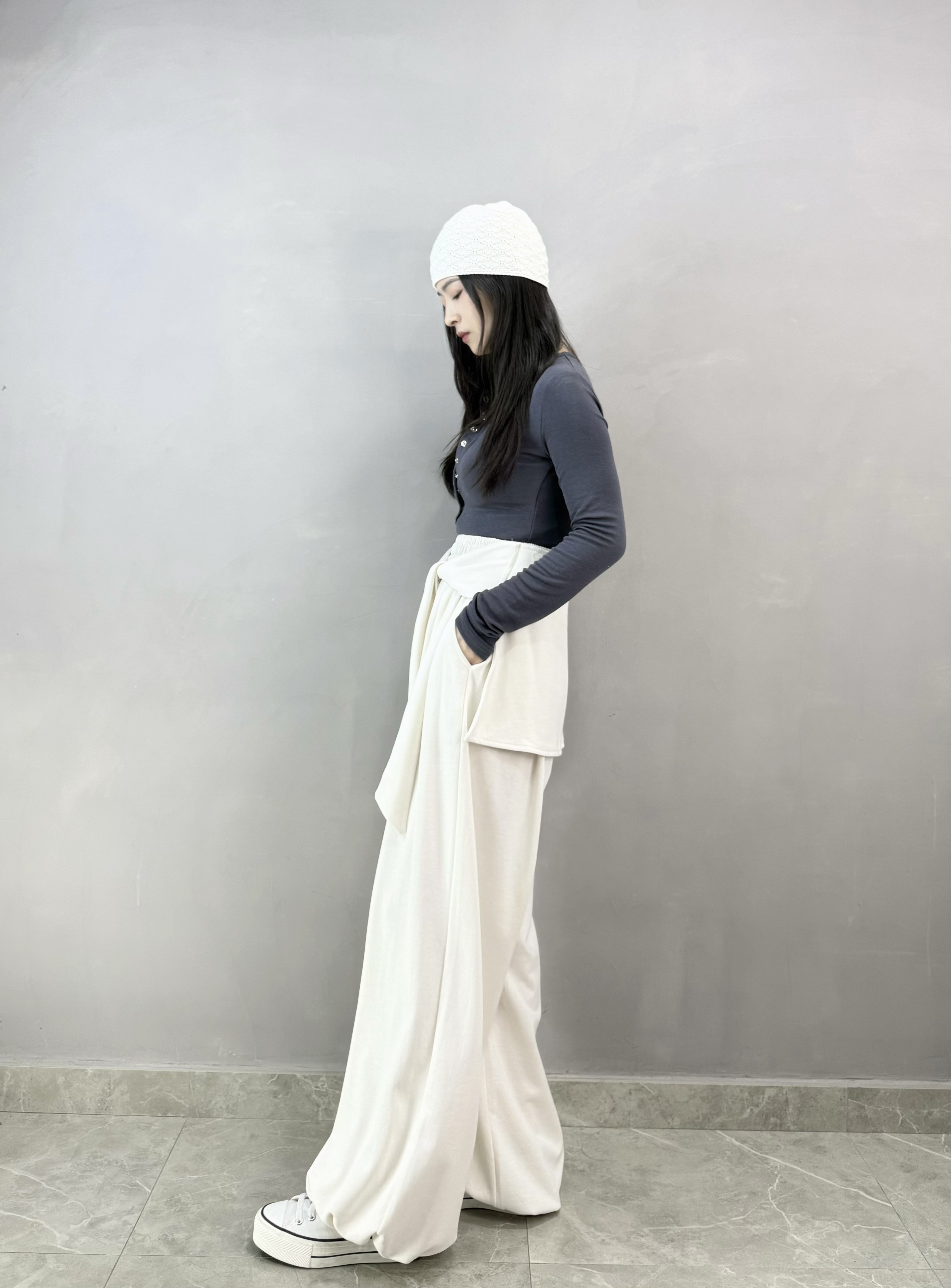 H66 綁腰兩著休閑褲（可束腳）