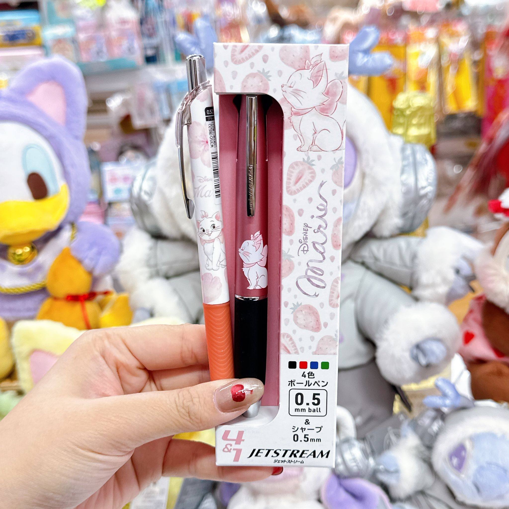 日本直送東京迪士尼新款jetstream 四色加鉛芯筆&Marie 黑色原子筆