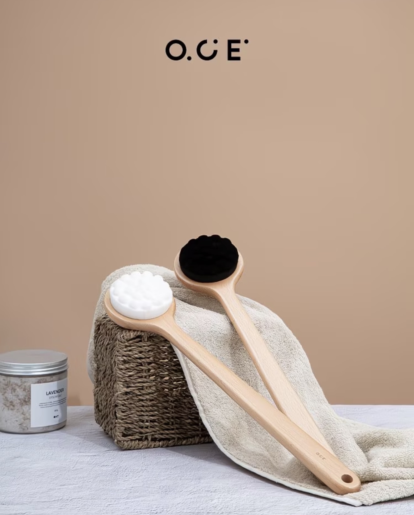 Breath wood series beech Microfiber Hair Bath Brush