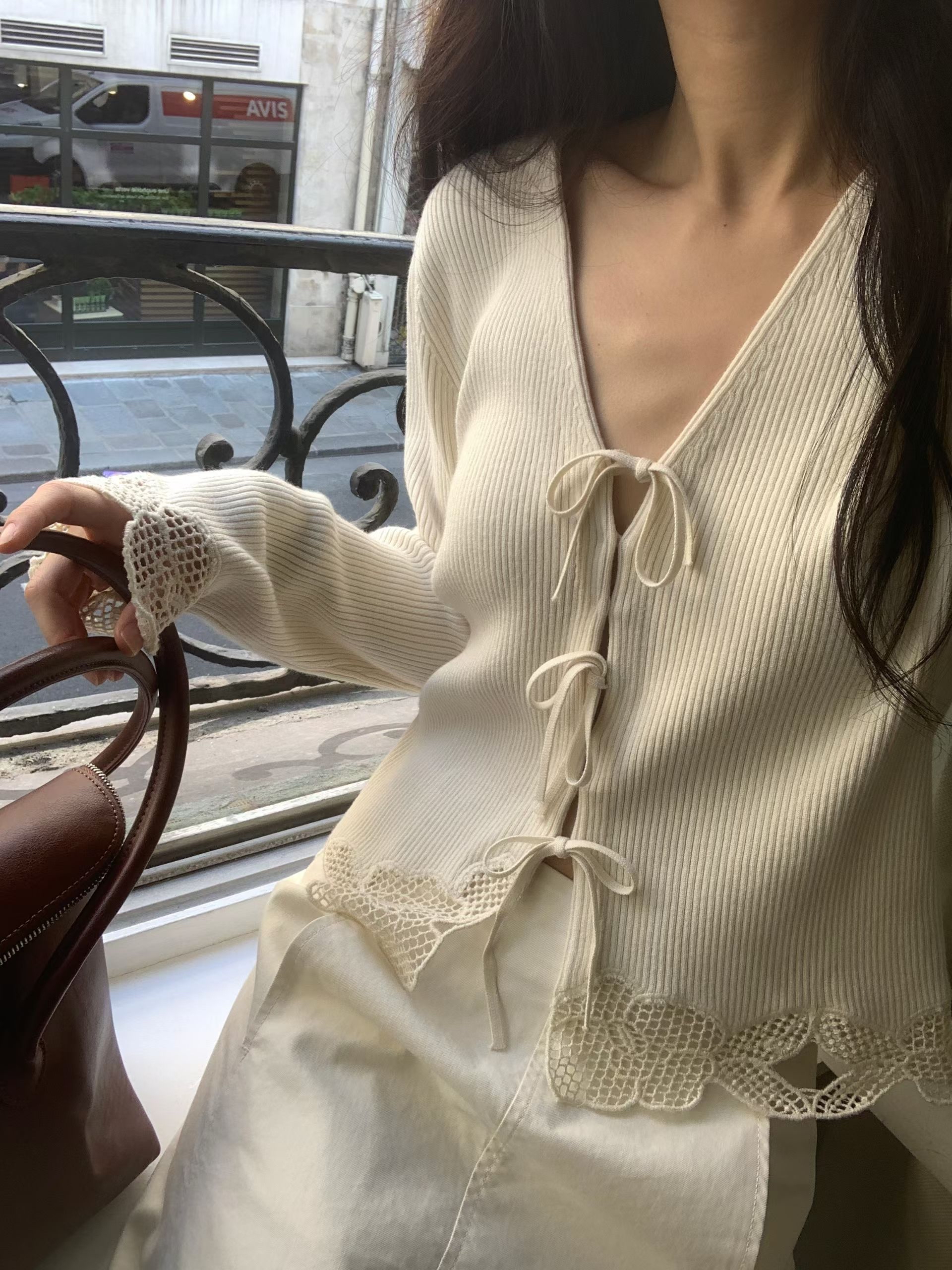 Lovely tie lace cardi