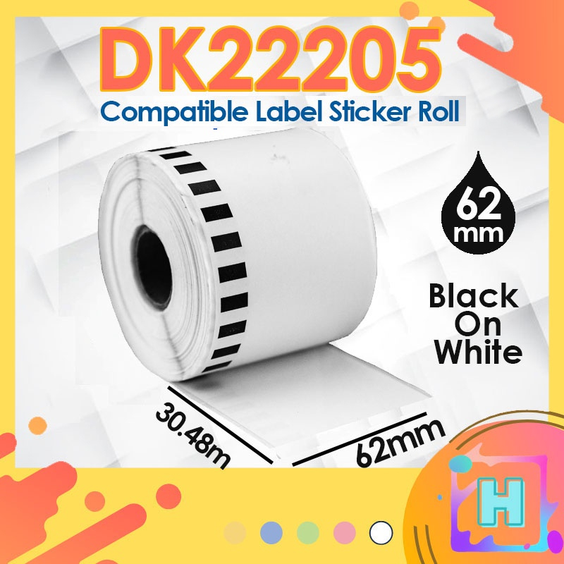 62mm Dk11202 Dk22205 Dk22113 Dk22606 Dk22251 compatible dk roll Label QL800 QL820NWB Sticker 22205 22251 22113 11202