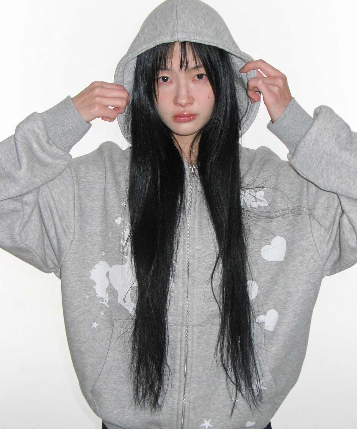 🇰🇷訂購｜AMES 26SS｜ UNICORN DRAWING HOODIE ZIP 2色 