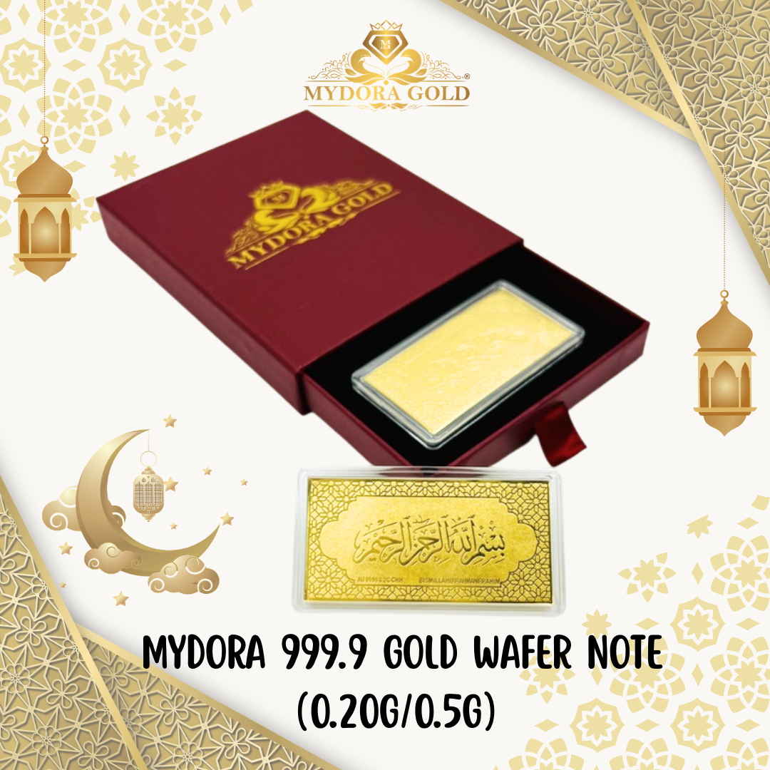 MYDORA 999.9 Gold Wafer Duit Raya Note (0.2g/0.5g)