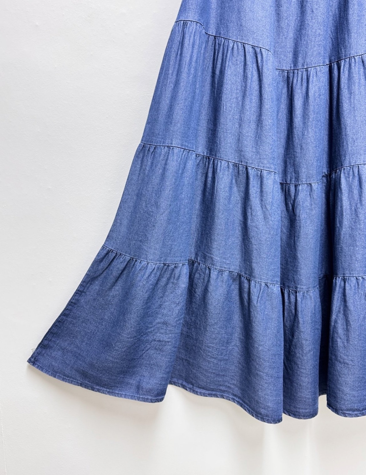 🇰🇷K5579 薄牛仔A字傘形長裙