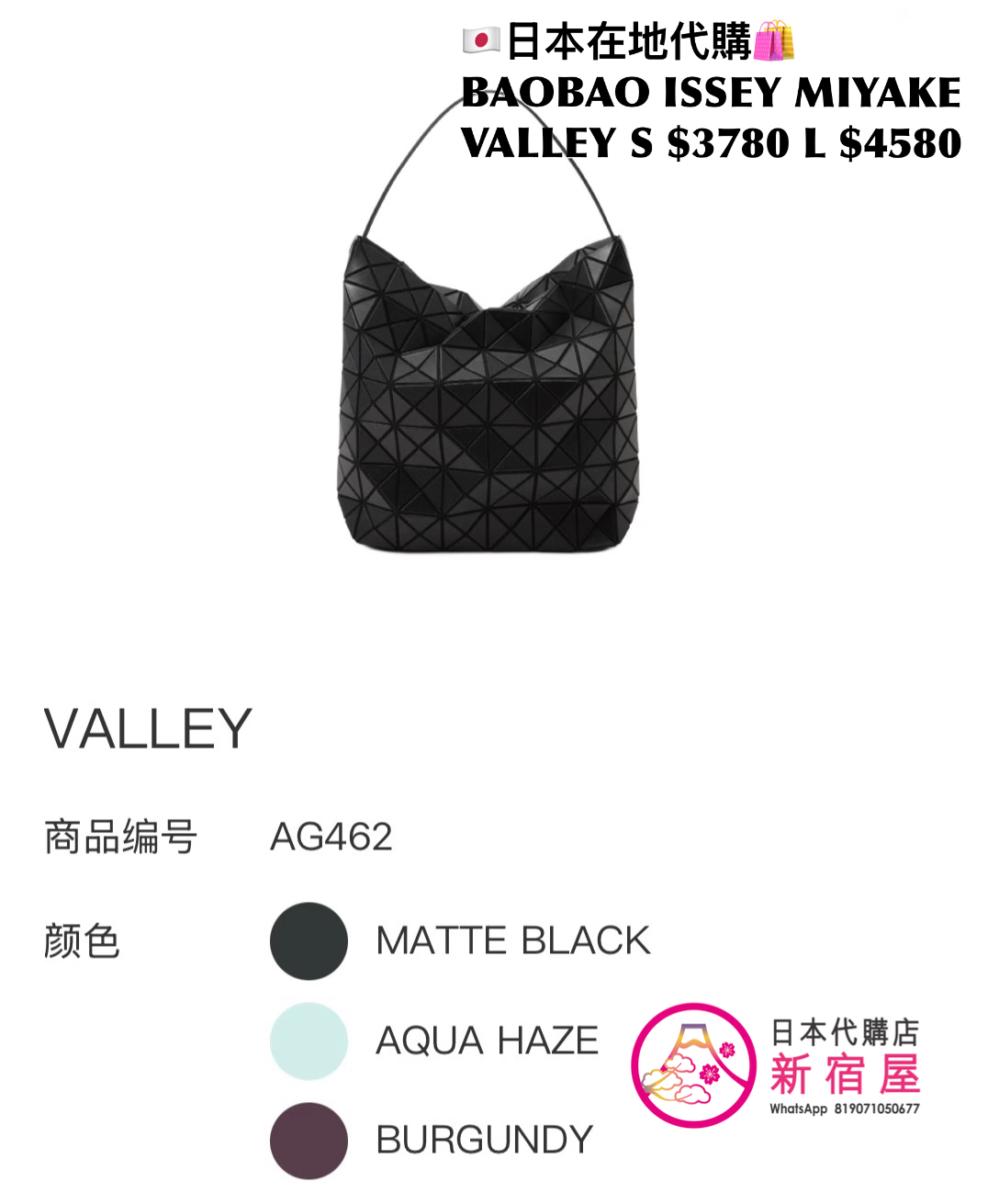 BAOBAO ISSEY MIYAKE VALLEY S/L