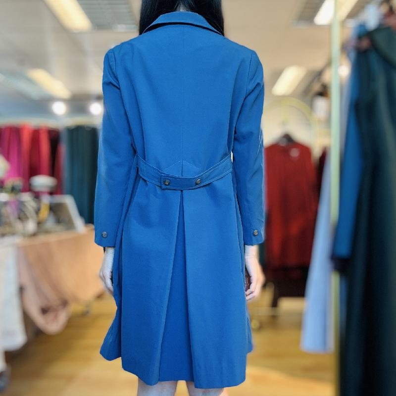Vintage 1960s Style Double Breasted A-Line Blue Jacket / Coat (MT2260-26)