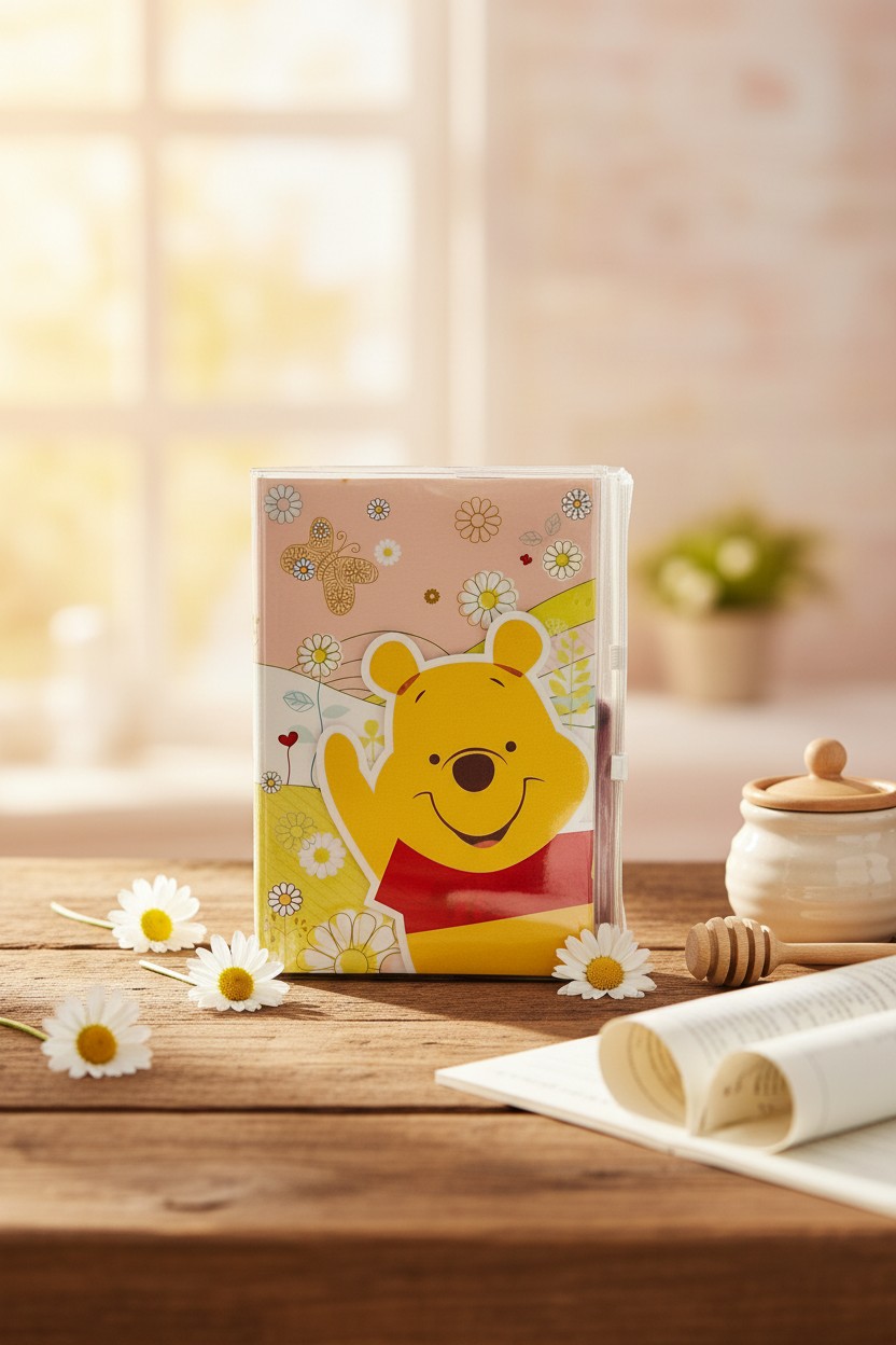 A5雙夾鏈收納筆記 Winnie the Pooh 維尼熊 (DPNA-25015B)
