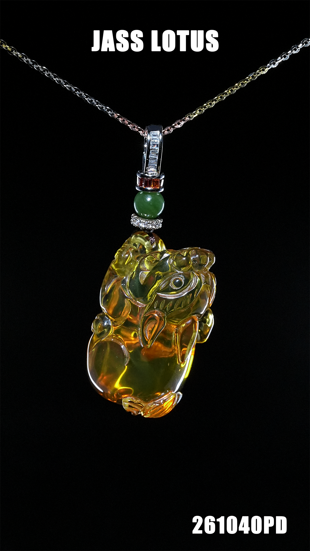 緬甸天然琥珀老礦高藍珀貔貅吊墜