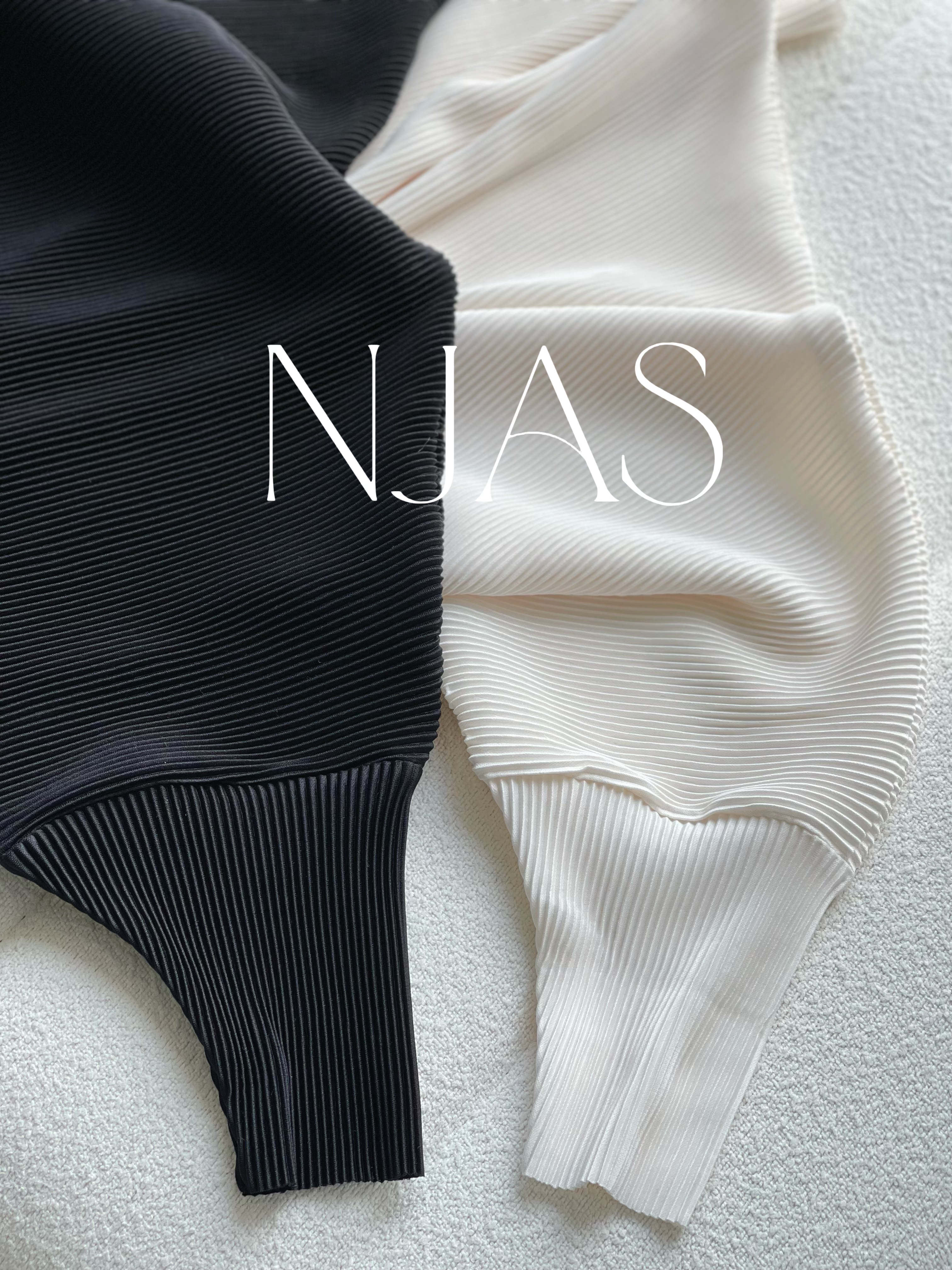 Elegant dolman sleeve ribbed top