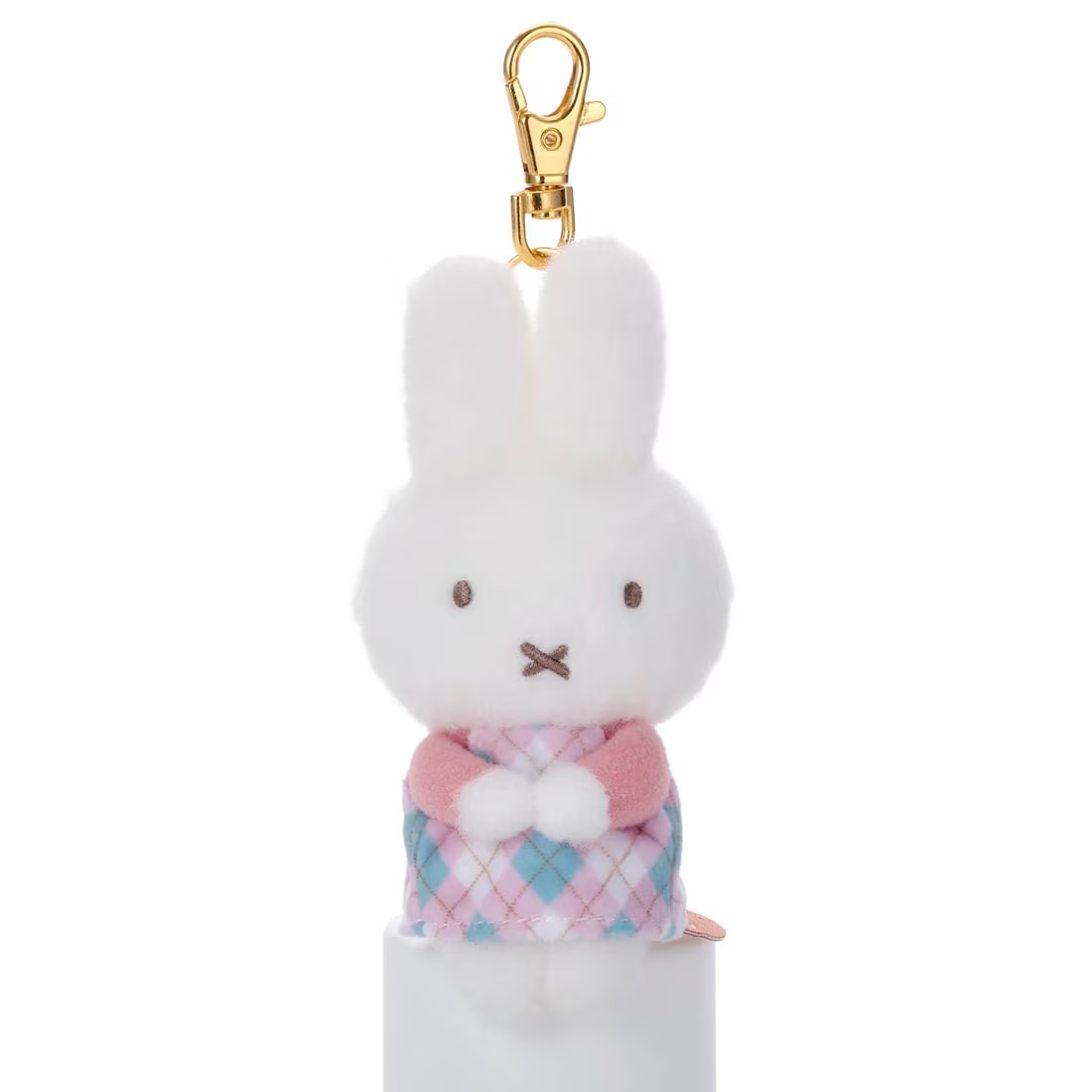 Miffy - 公仔掛飾 (粉紅色菱格裙子款)