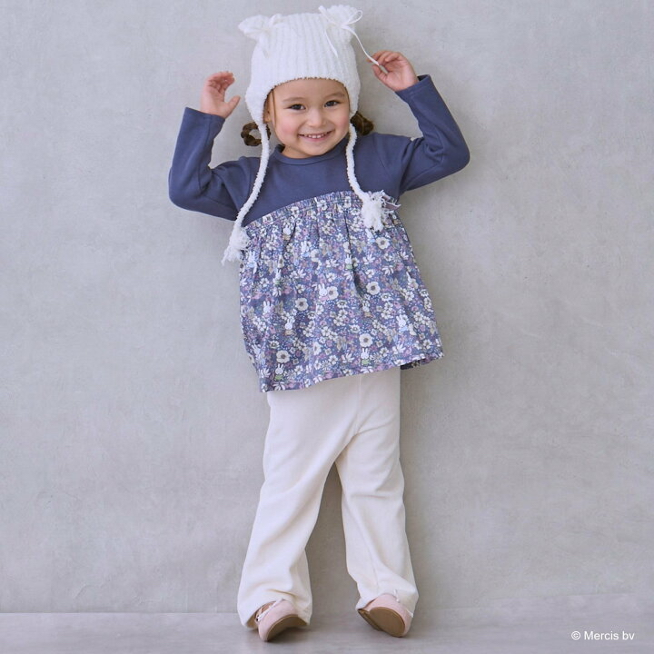 🇯🇵預訂 日本直送🇯🇵Petit Main x Miffy三色人物碎花印花絲帶長袖上衣