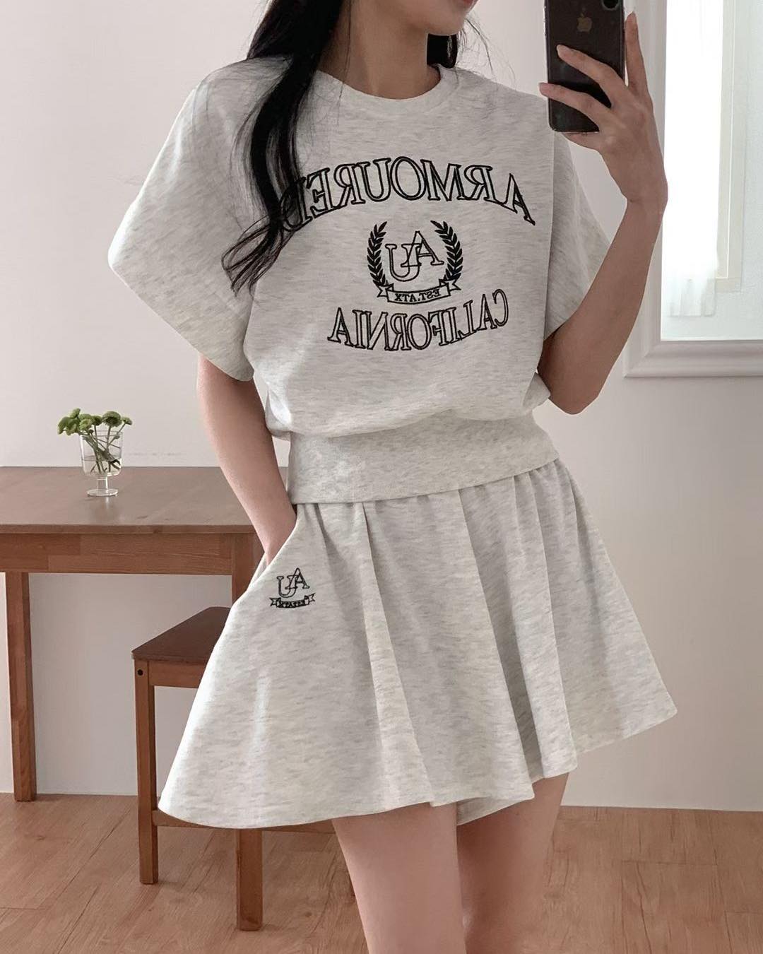 字母刺繡衛衣 Set