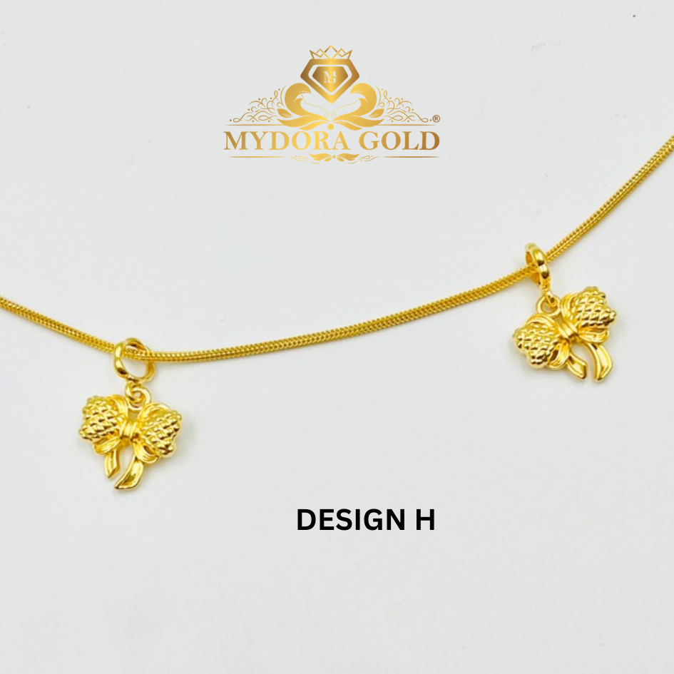 MYDORA Charm Lacy Ribbon Full Gold (5G) l EMAS 916/22K