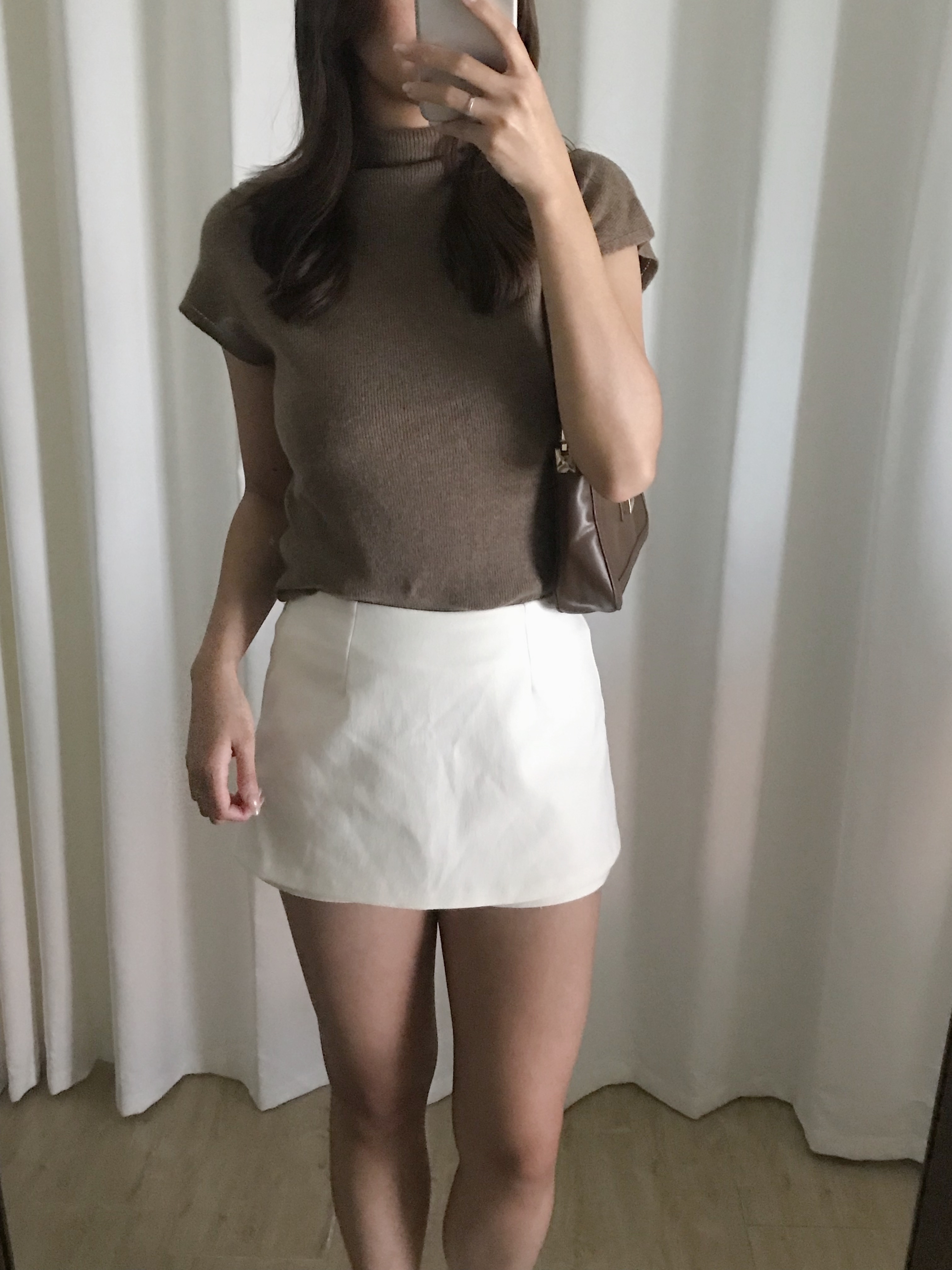 溫柔半高領針織短袖上衣(五色入)