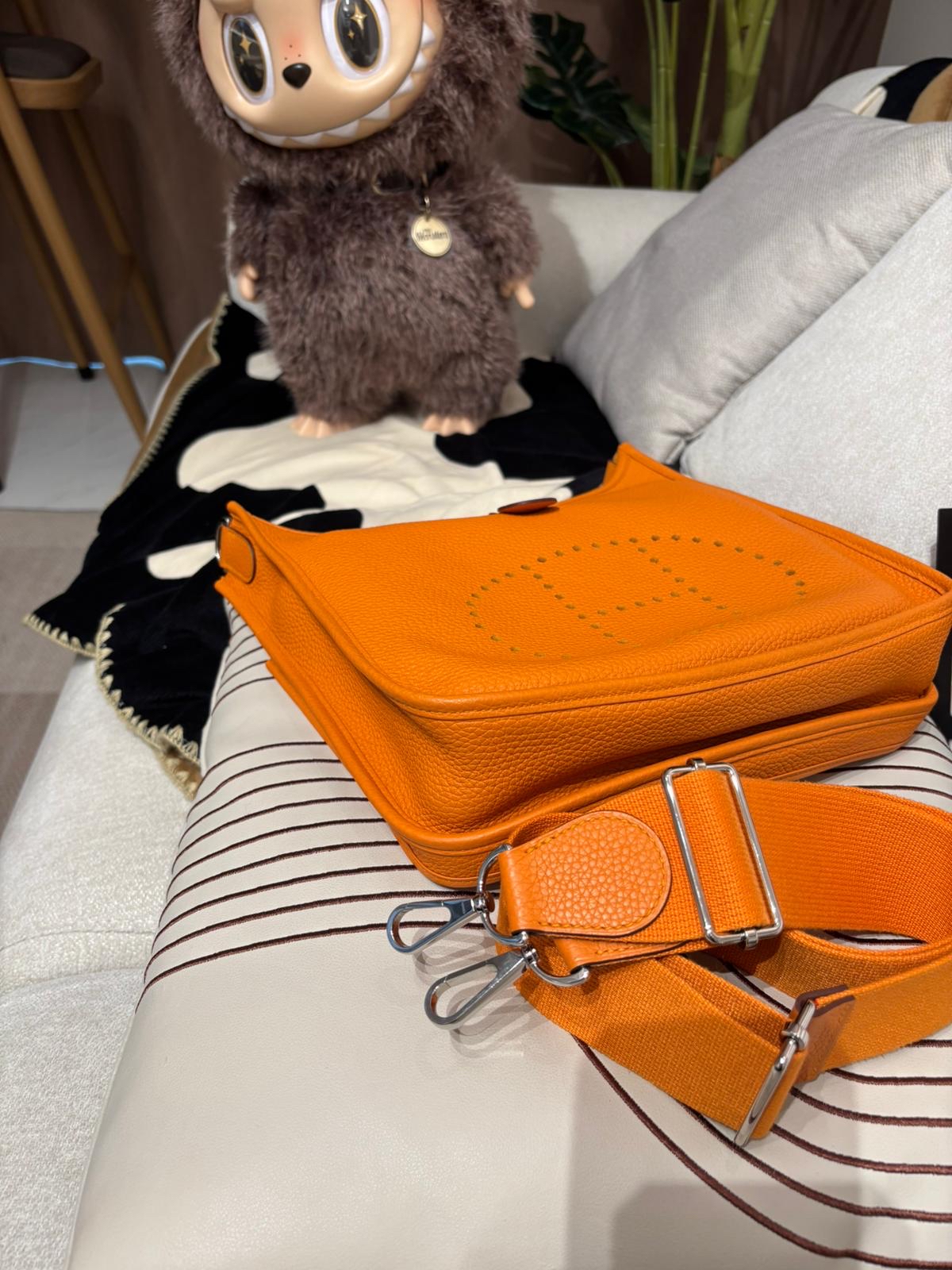 Hermes evelyne 29, Stamp C 杏脯色 TC粒粒牛皮 100%Authentic ,98%new ✅塵袋