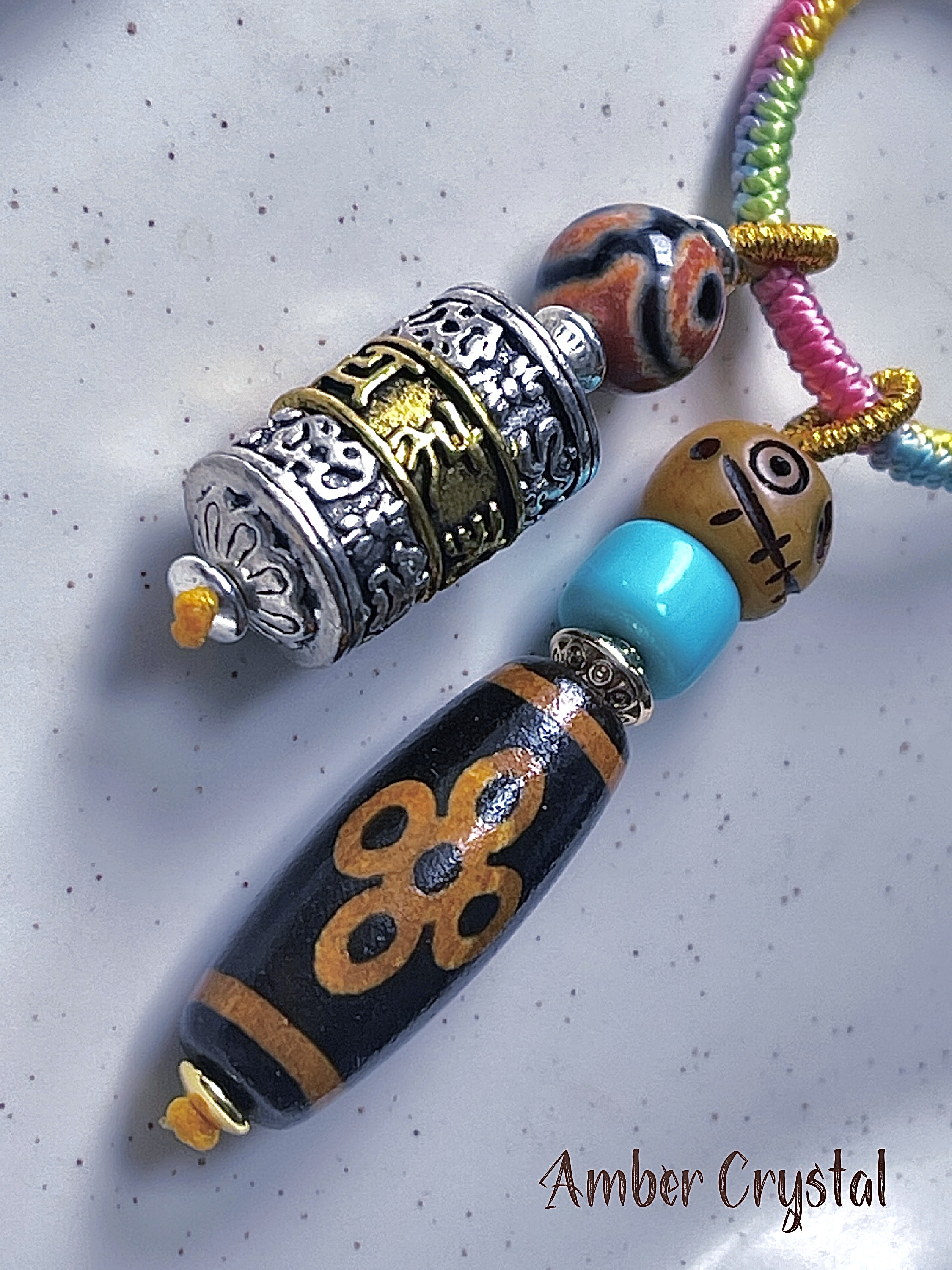 五眼閃電天珠 六字真言