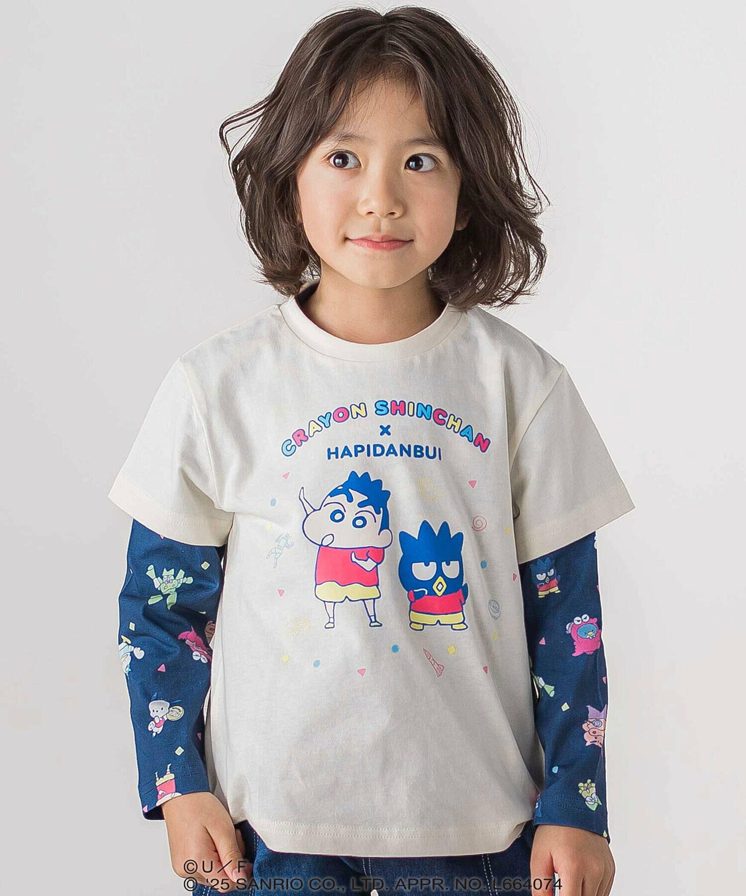 🆕【⭐訂購⭐】日本直送🇯🇵🌀#蠟筆小新 x #Sanrio Hapidanbui 長袖+短袖Tee 兩件套裝［2款選］ 🌀[ELJA-0200] [261122]