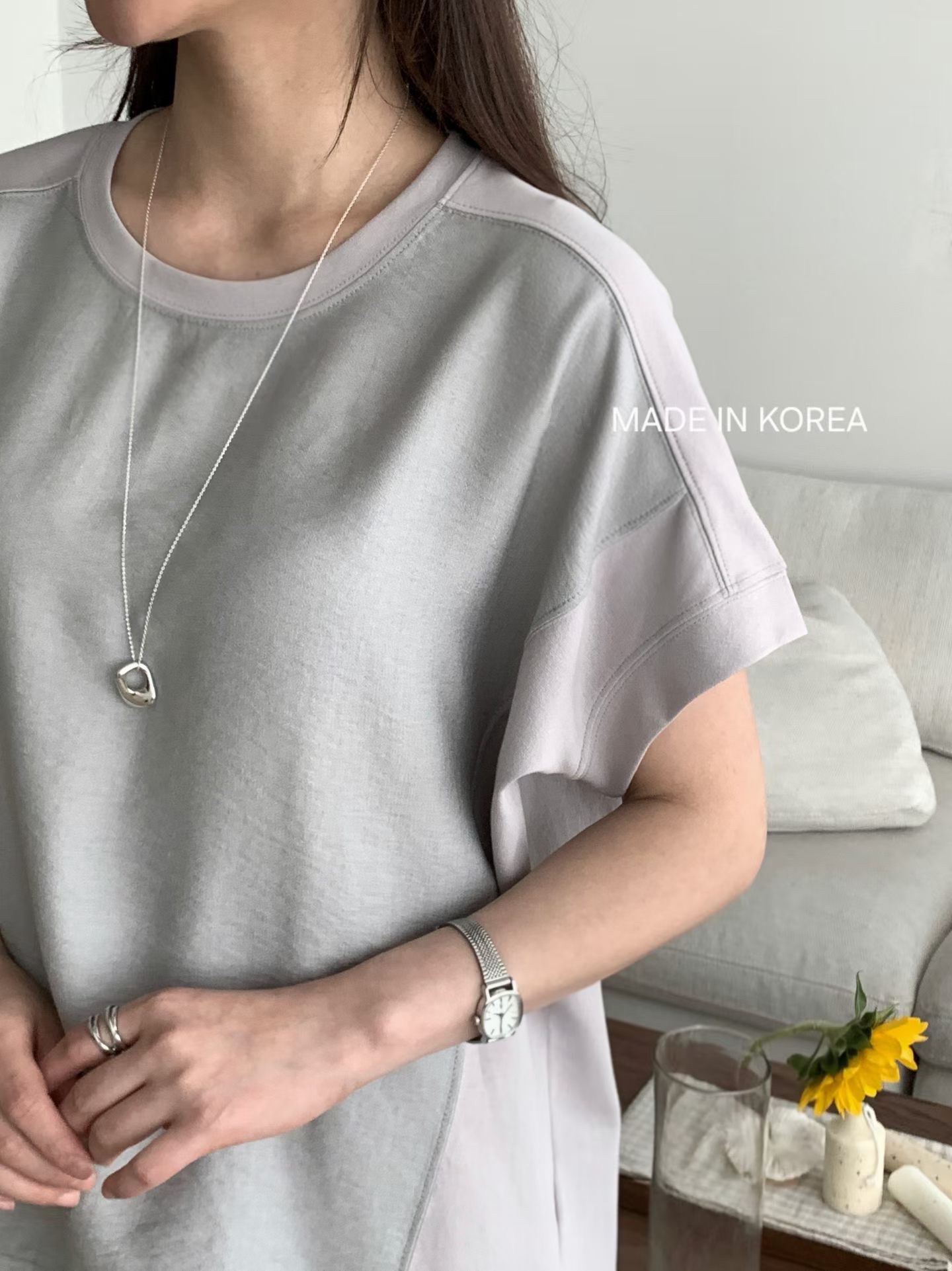 G6473 靚料鬆身拼接top
