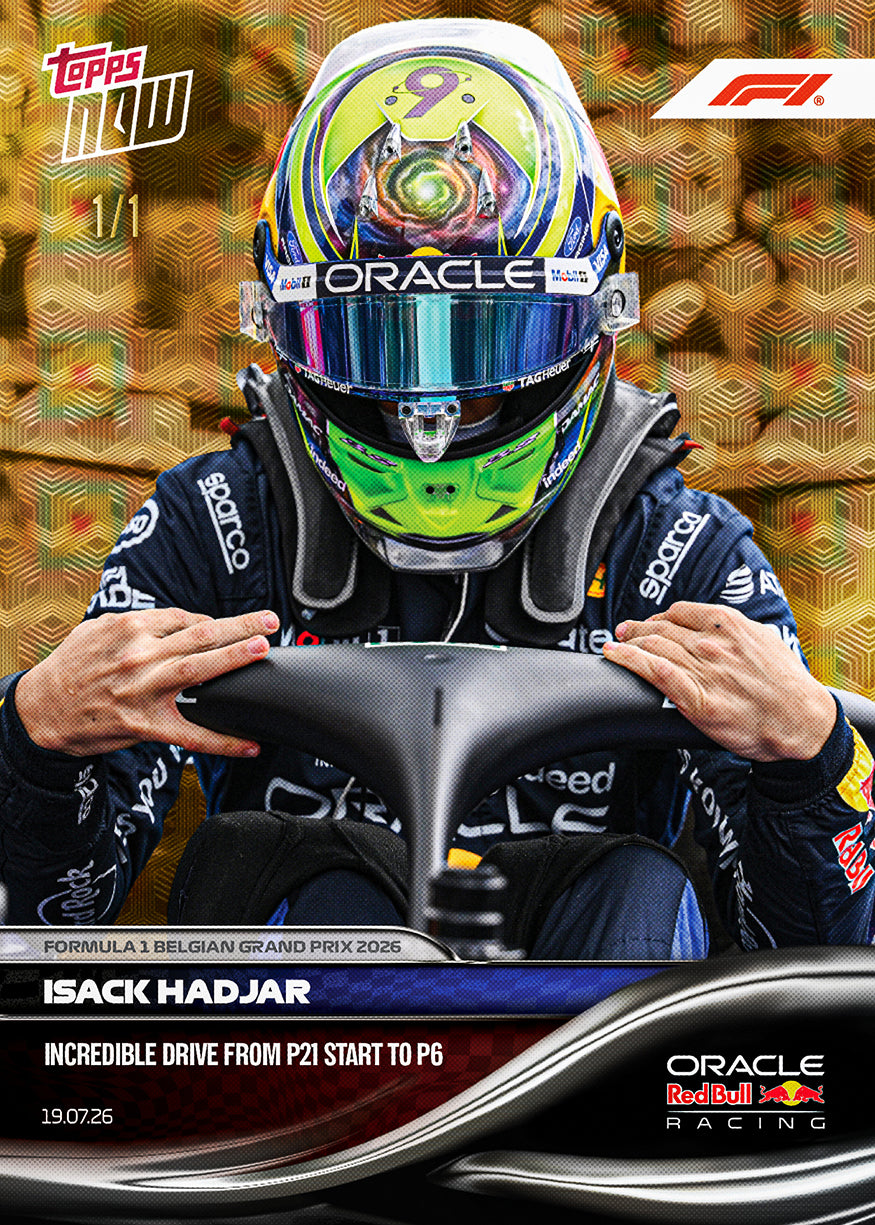 Isack Hadjar - 2026 F1 Topps Now #50 Belgian GP 紀念卡【團購】