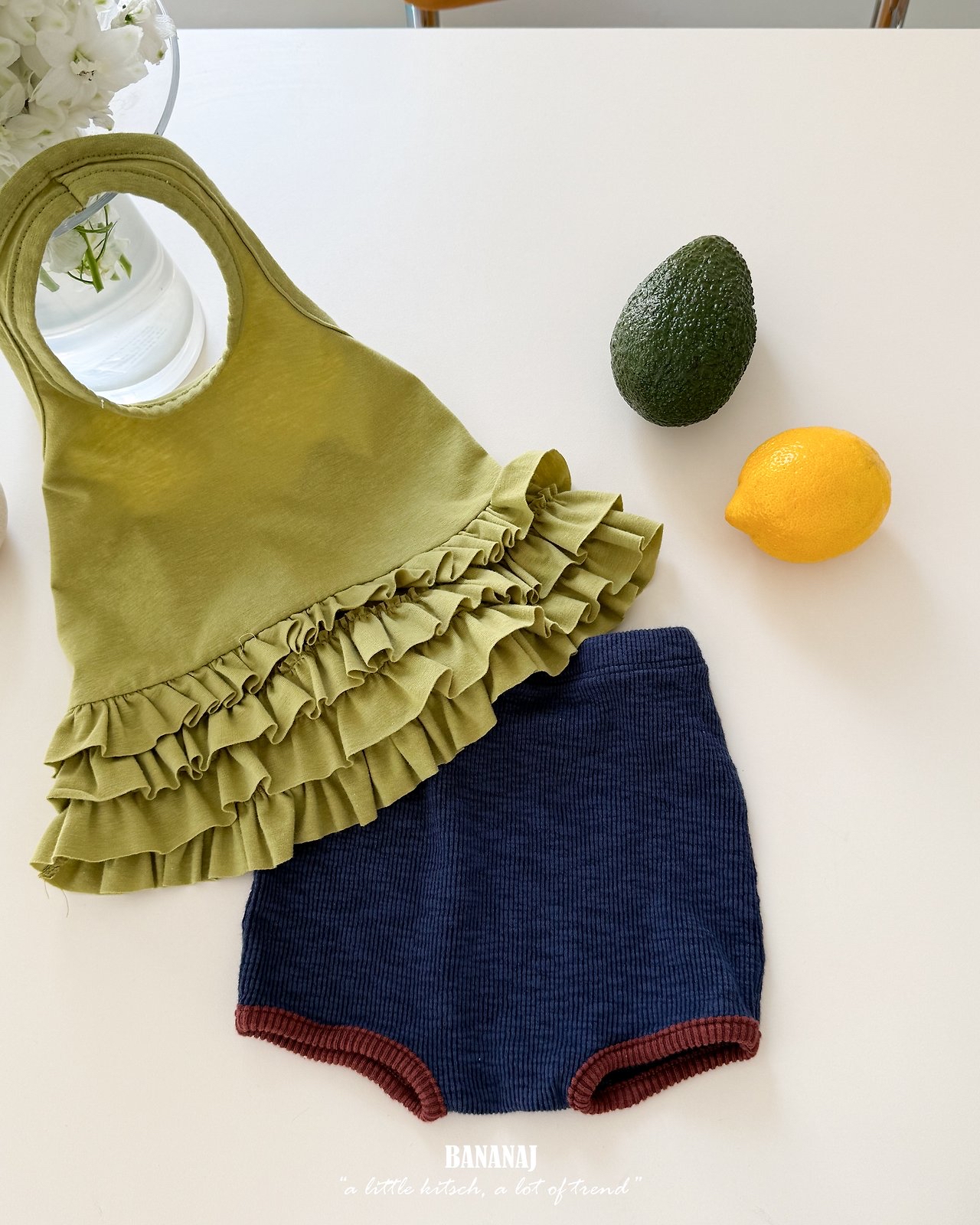 Bananaj | Frill sleeveless (Green L110-115)