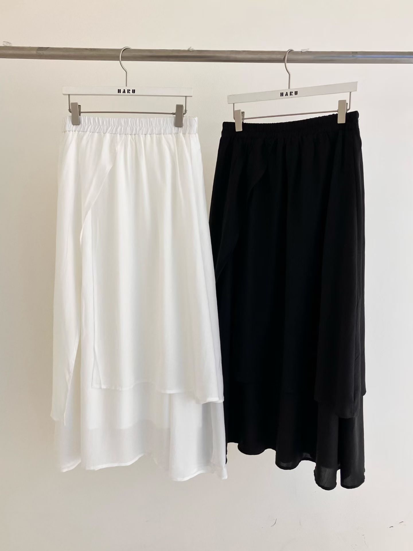 HA15 橡筋腰層次半截裙