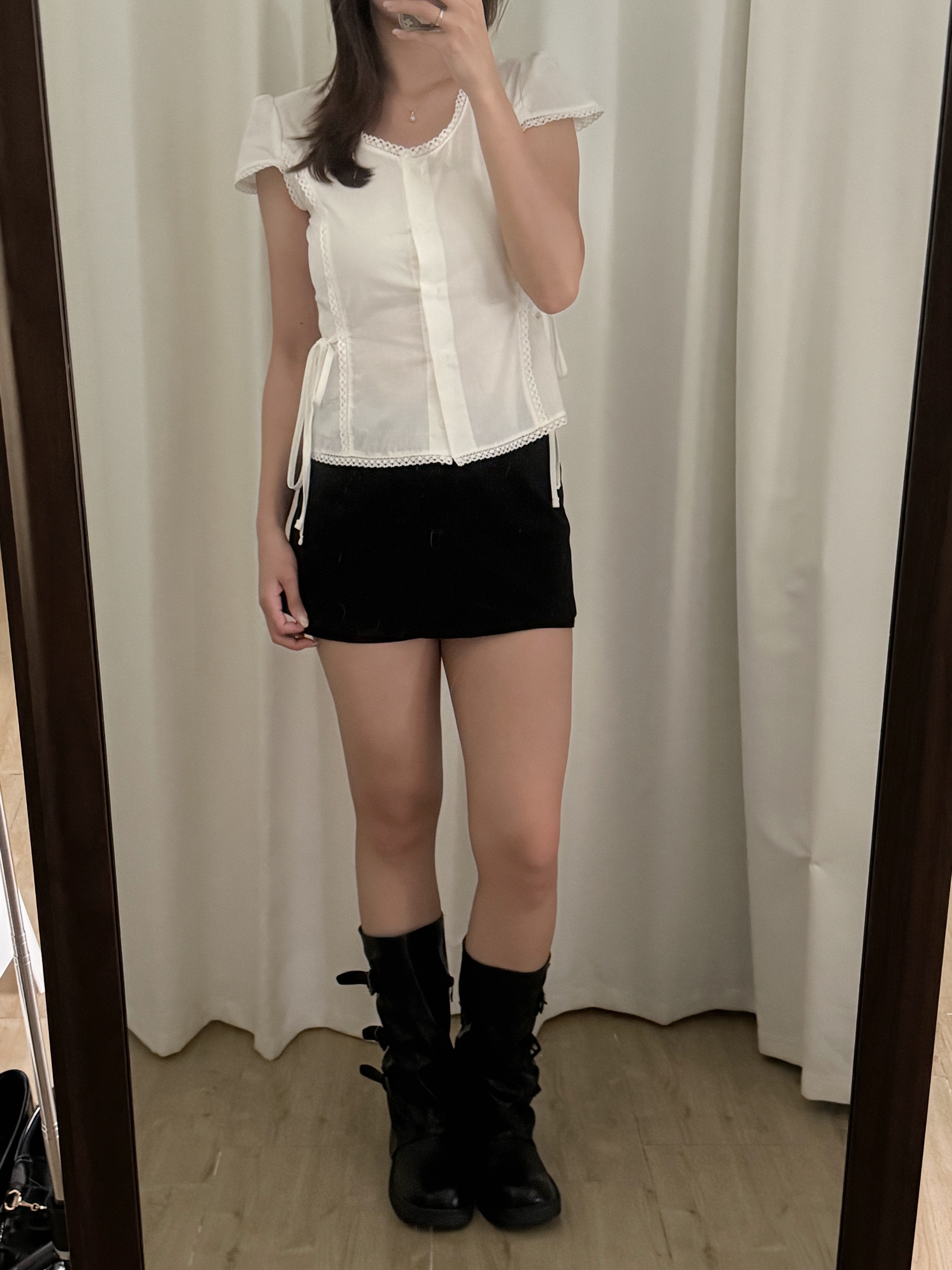 仙女Lace公主袖短袖上衣