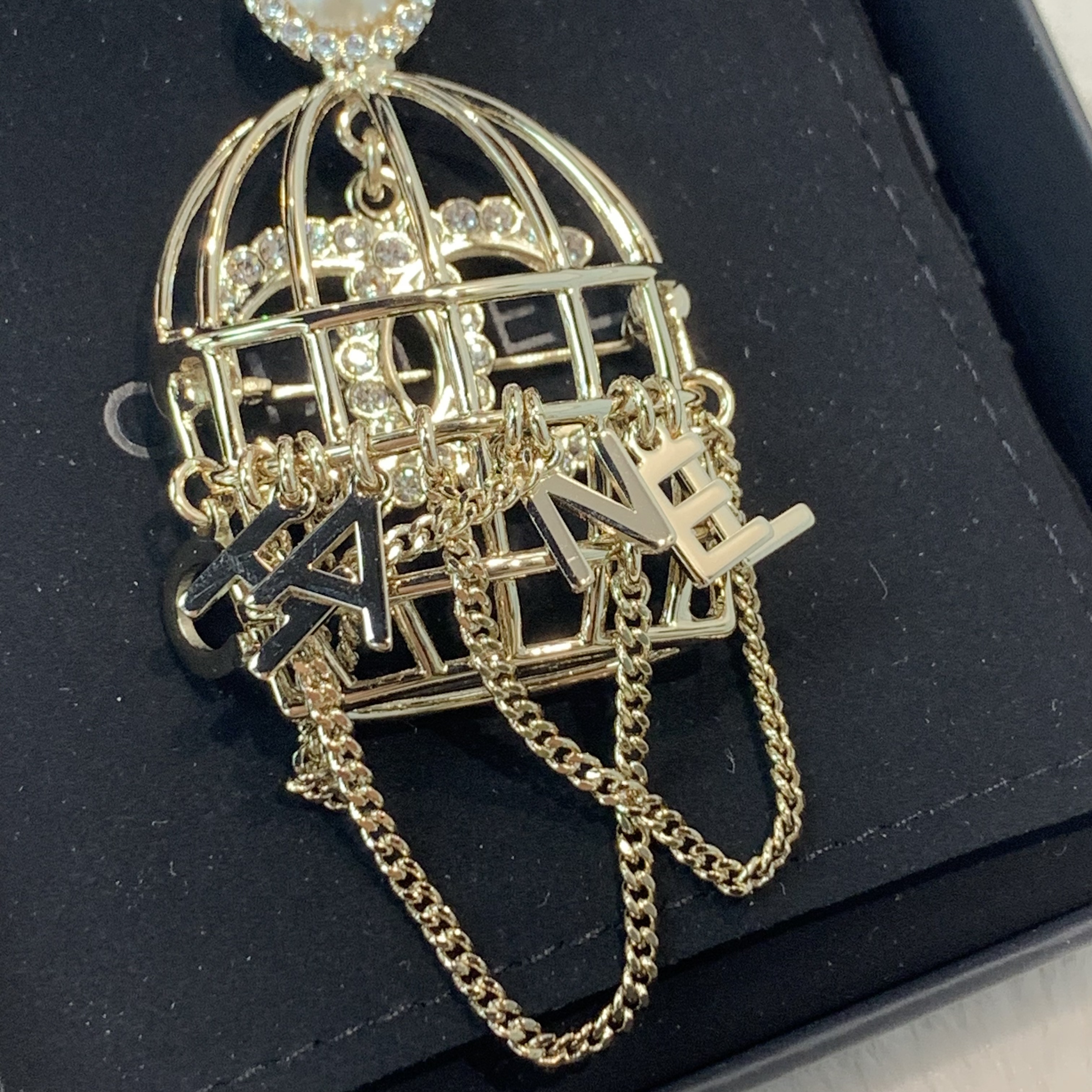 ✨晚會必備❤️‍🔥Chanel金絲雀鳥籠流蘇胸針 Chanel Brooch 24年