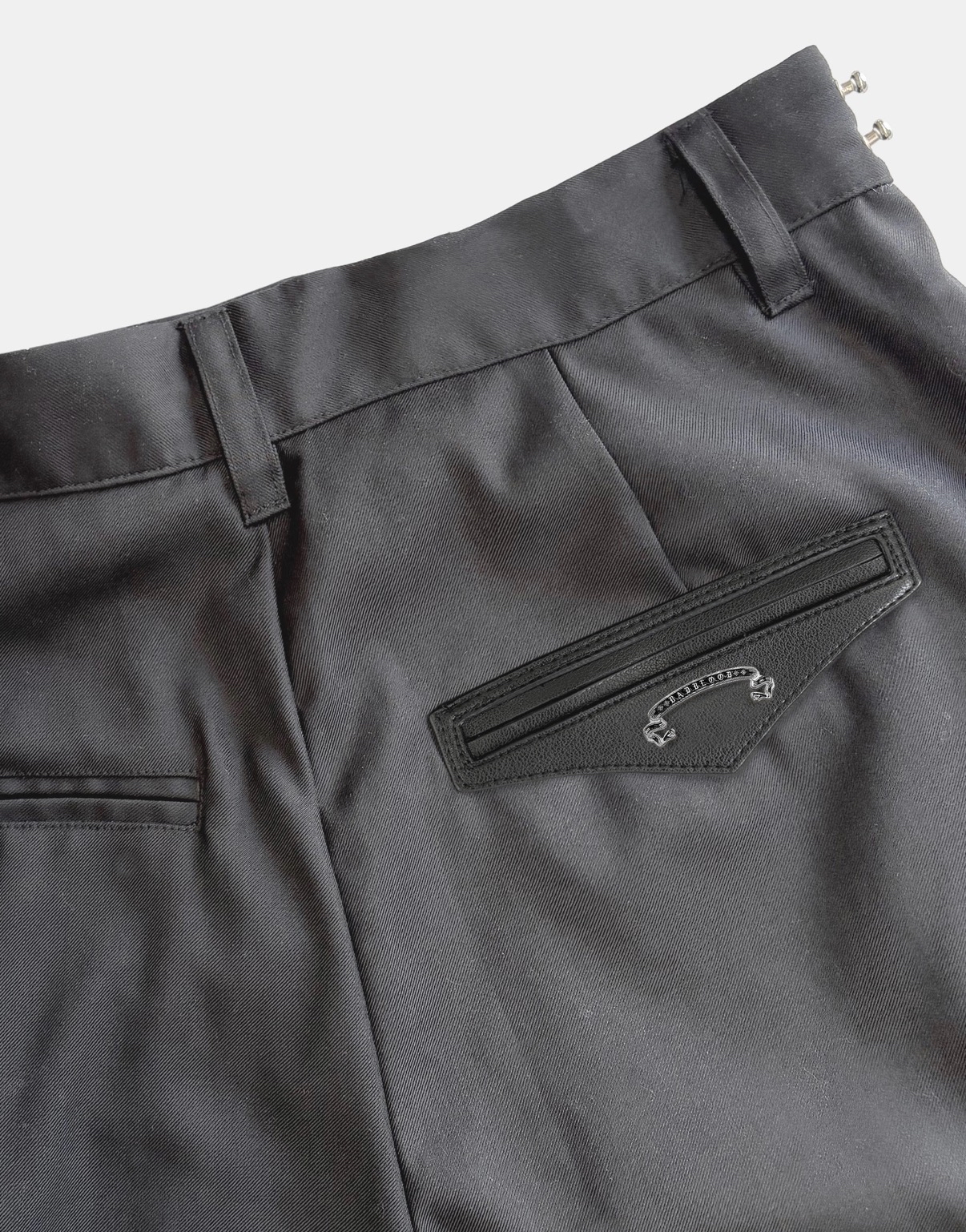 BADBLOOD[w-pts26-082] 712 Spina Rivet Wide Slacks - Gray