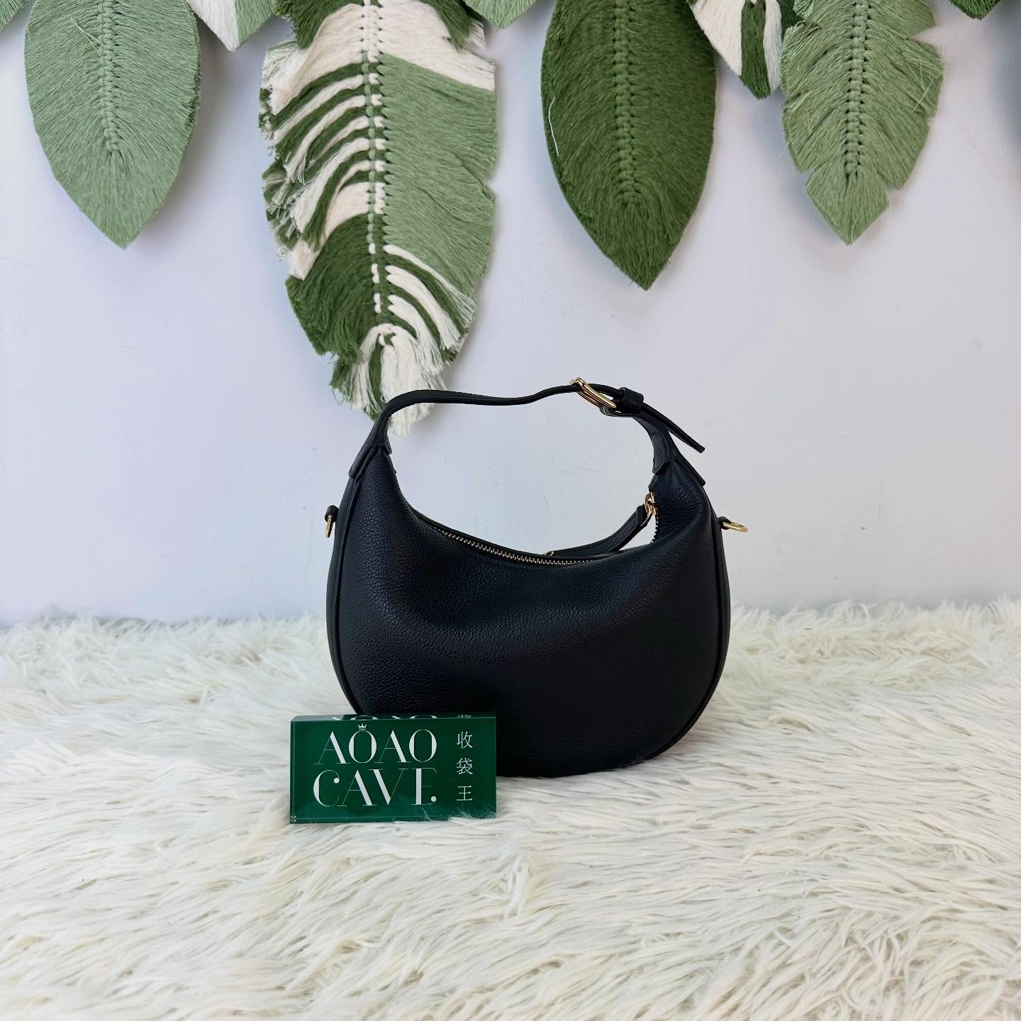 CELINE 🤍PRE OWNED Teen LuLu 黑色真皮金扣 手提單肩斜肩包🖤