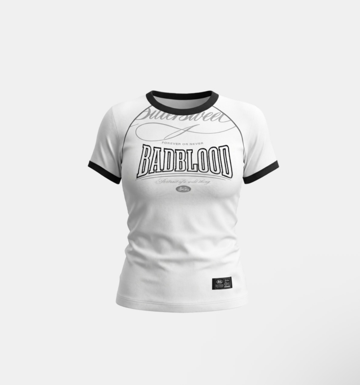 BADBLOOD新款[w-tee26-155] 90s Vintage Club Crewneck Jersey T-Shirt - White