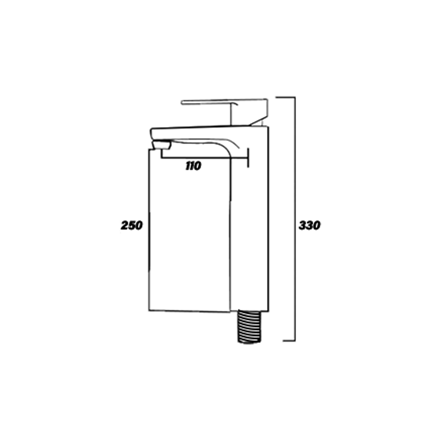Otosani 304# Stainless Steel Basin Tap 300Mm (966-91# OTO966-91