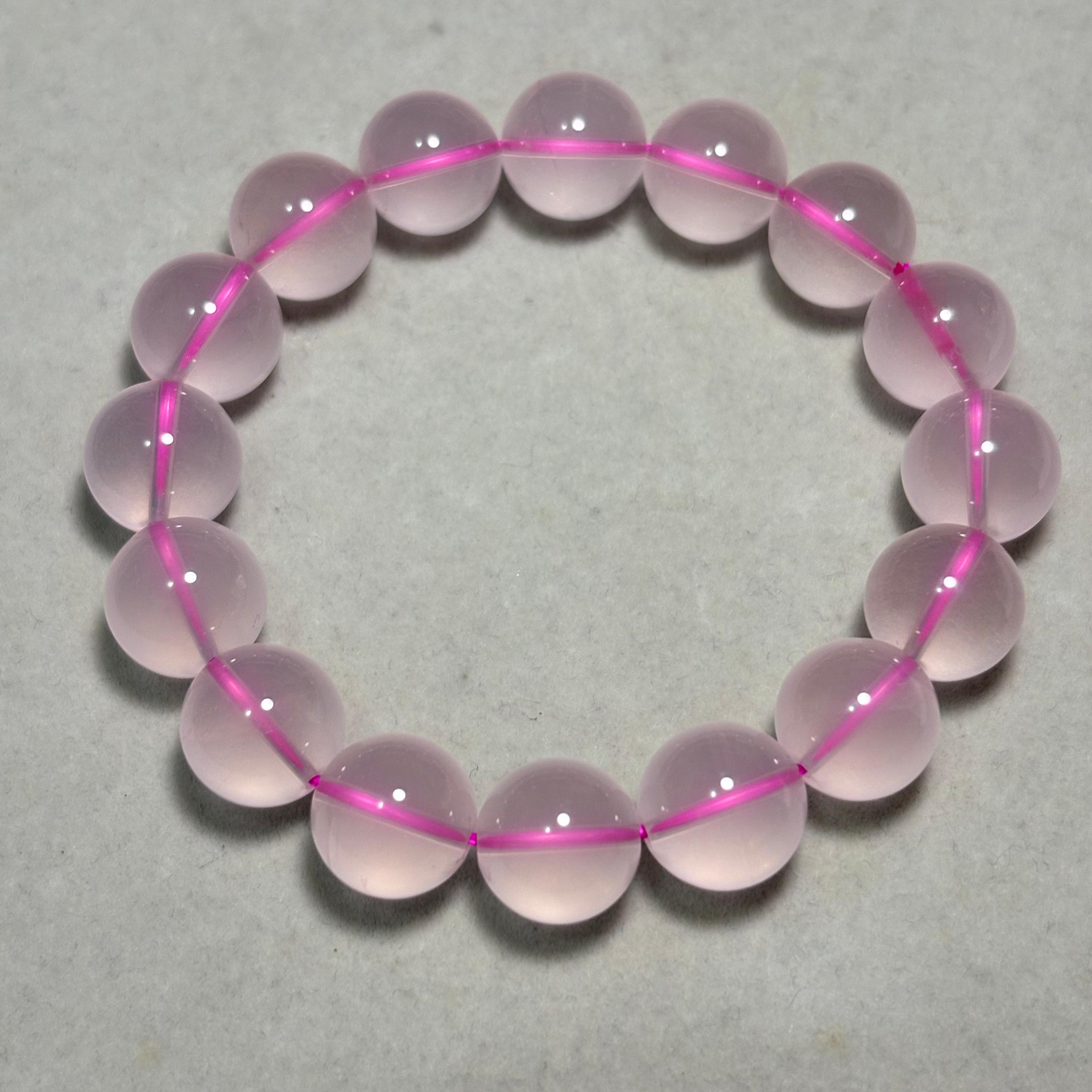 12.5mm星光粉晶手串（附送證書）No. 2870