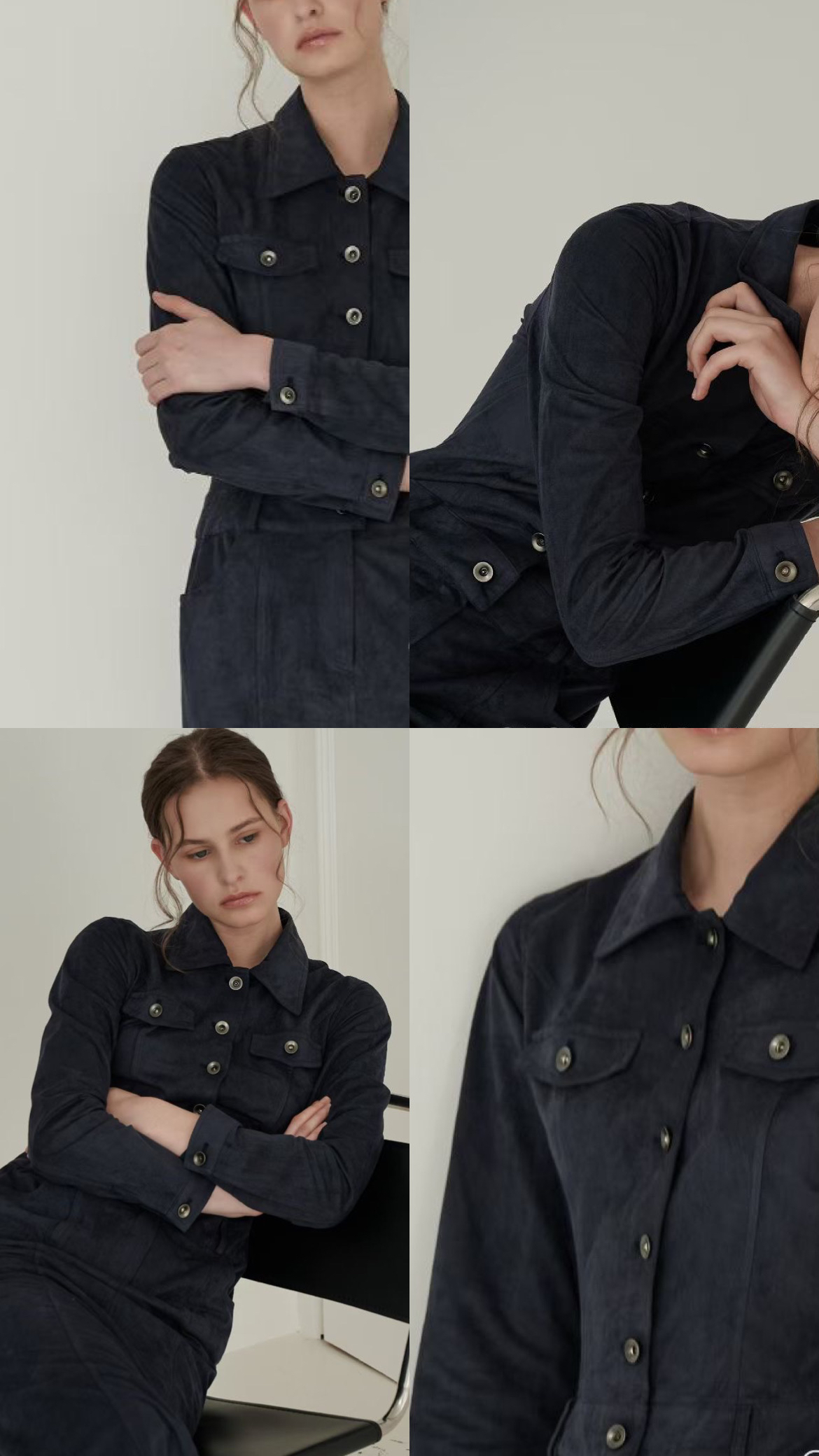 🌷| SUEDE SLIT BACK DRESS 