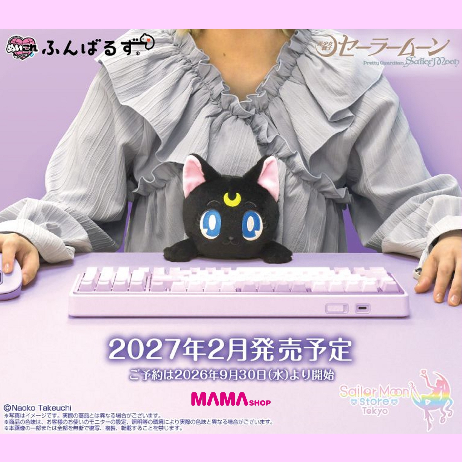 日本直送美少女戰士露娜矯正坐姿公仔