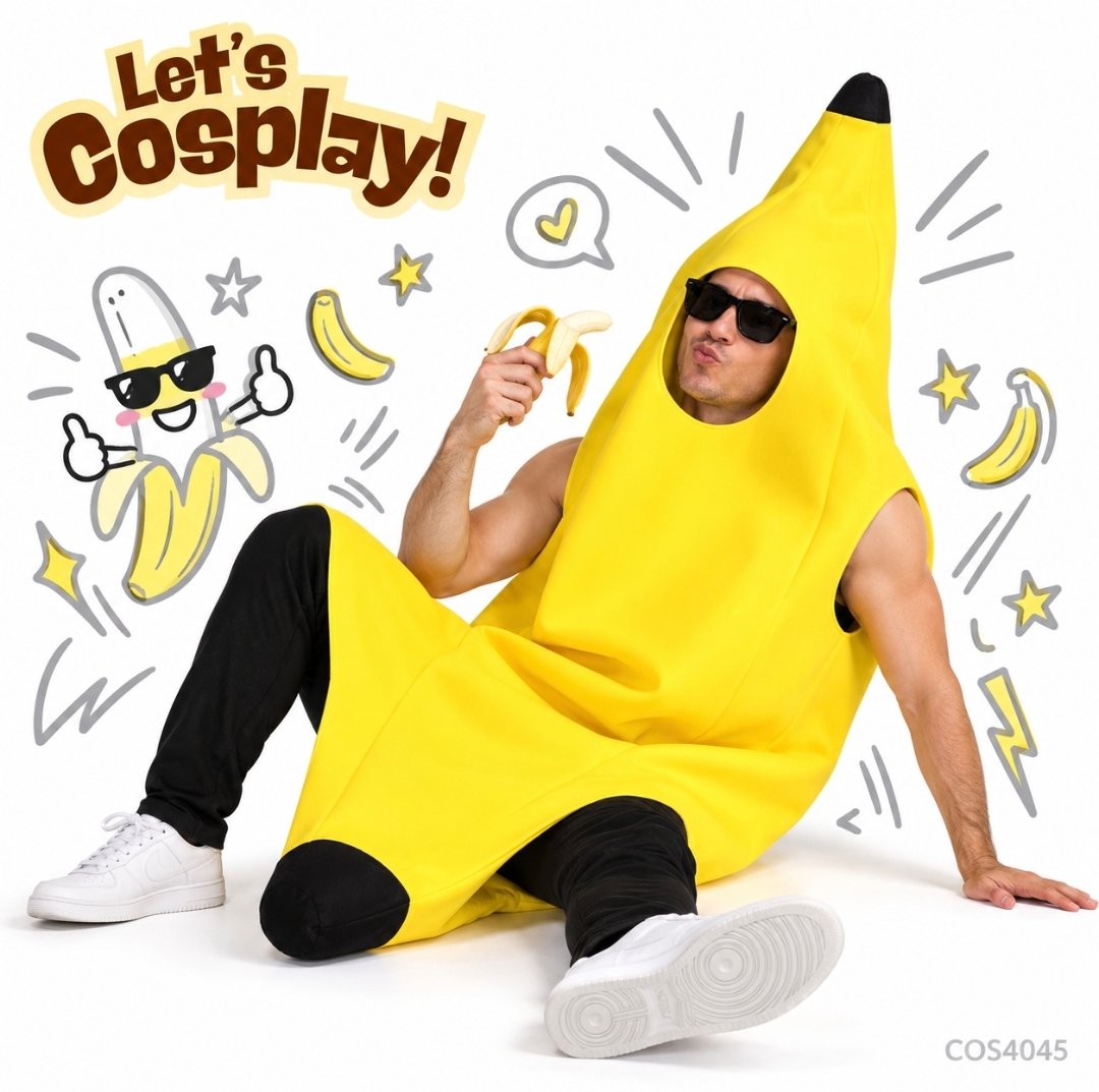 萬聖節搞笑服 蕉我是一條蕉服裝 Lets Cosplay 