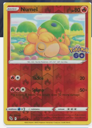 Pokemon TCG Card Game 013/078-NUMEL