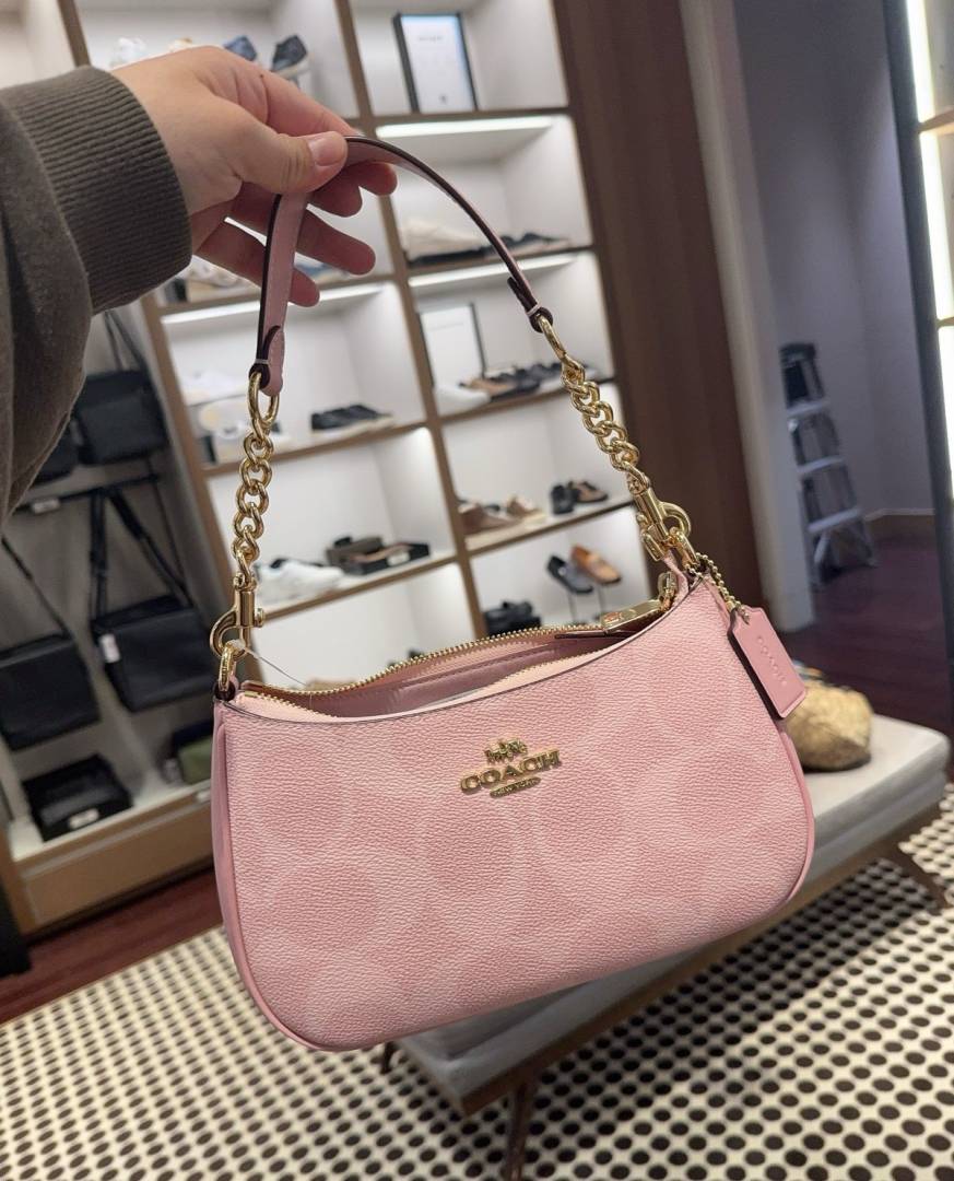 香港現貨-Coach Teri Shoulder Pink Bag