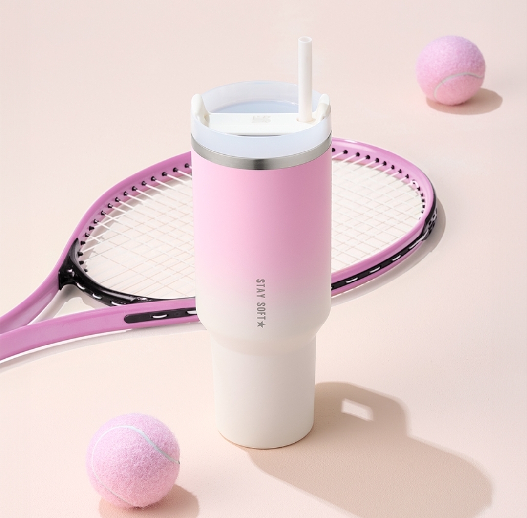 Starbucks × Stanley 客製刻名杯(粉白漸變 1183ml)